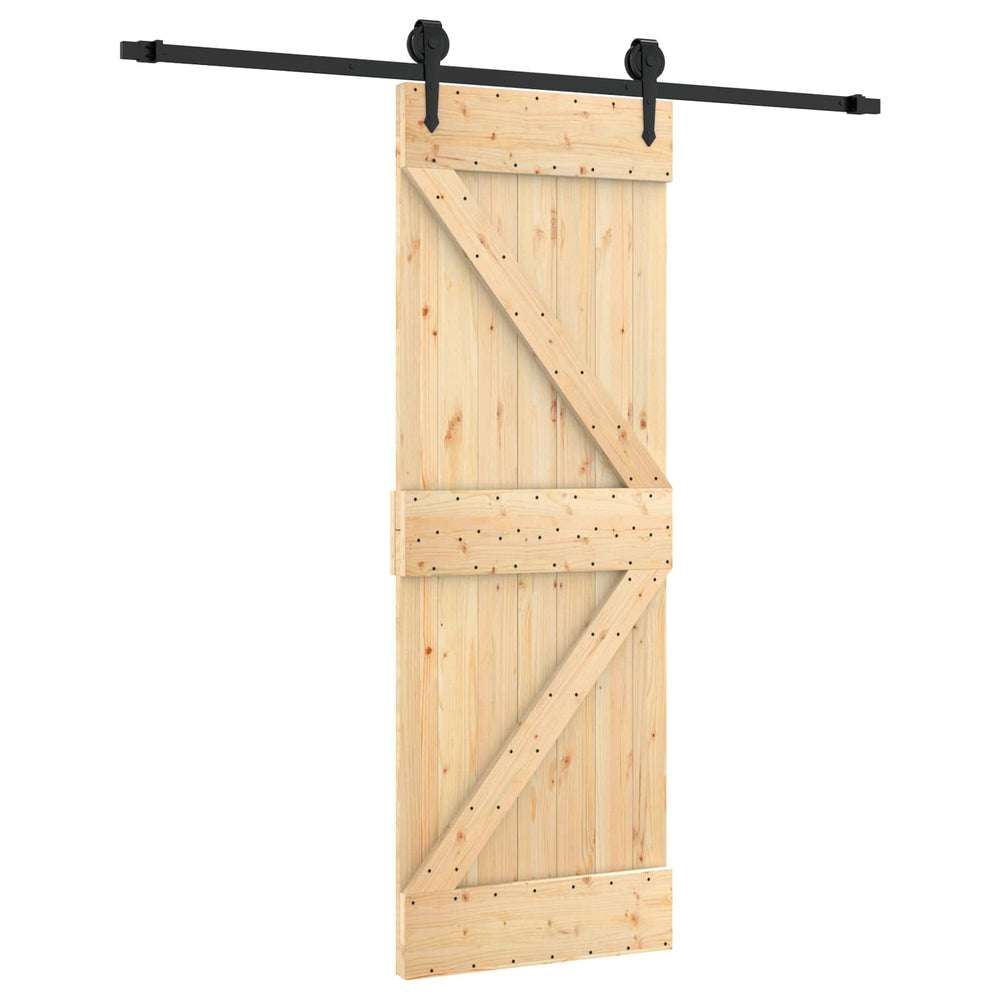 Slankios durys Natūrali ir juoda 70 x 210 cm