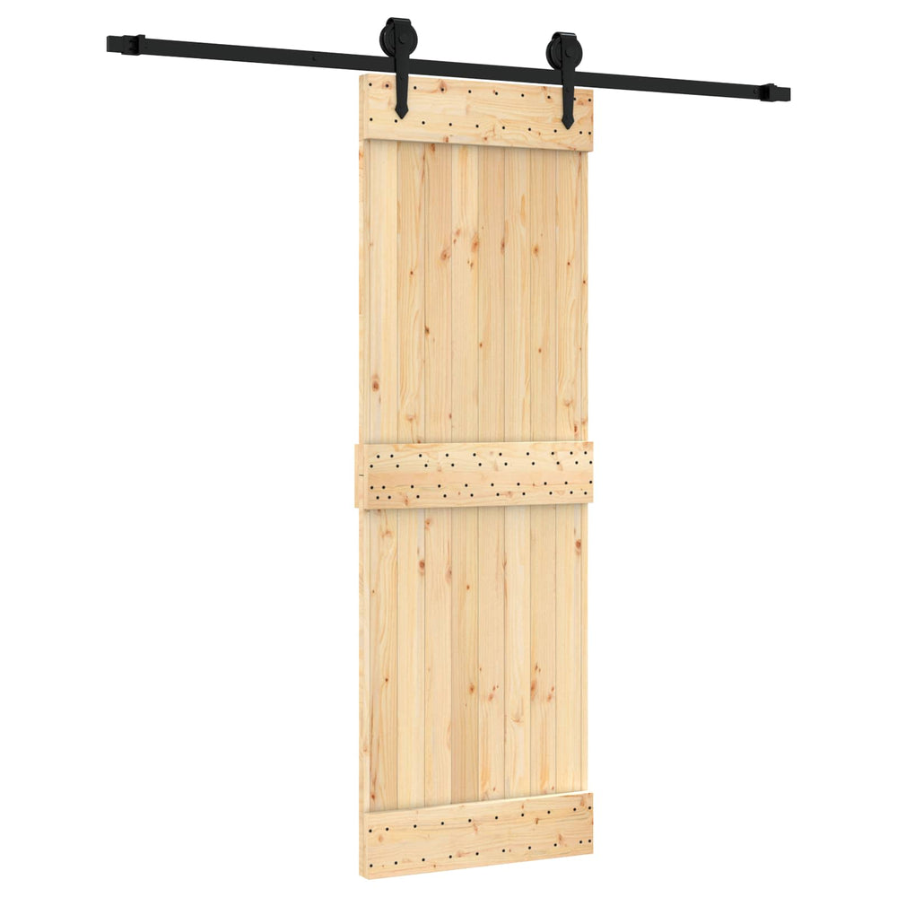 Slankios durys Natūrali ir juoda 70 x 210 cm