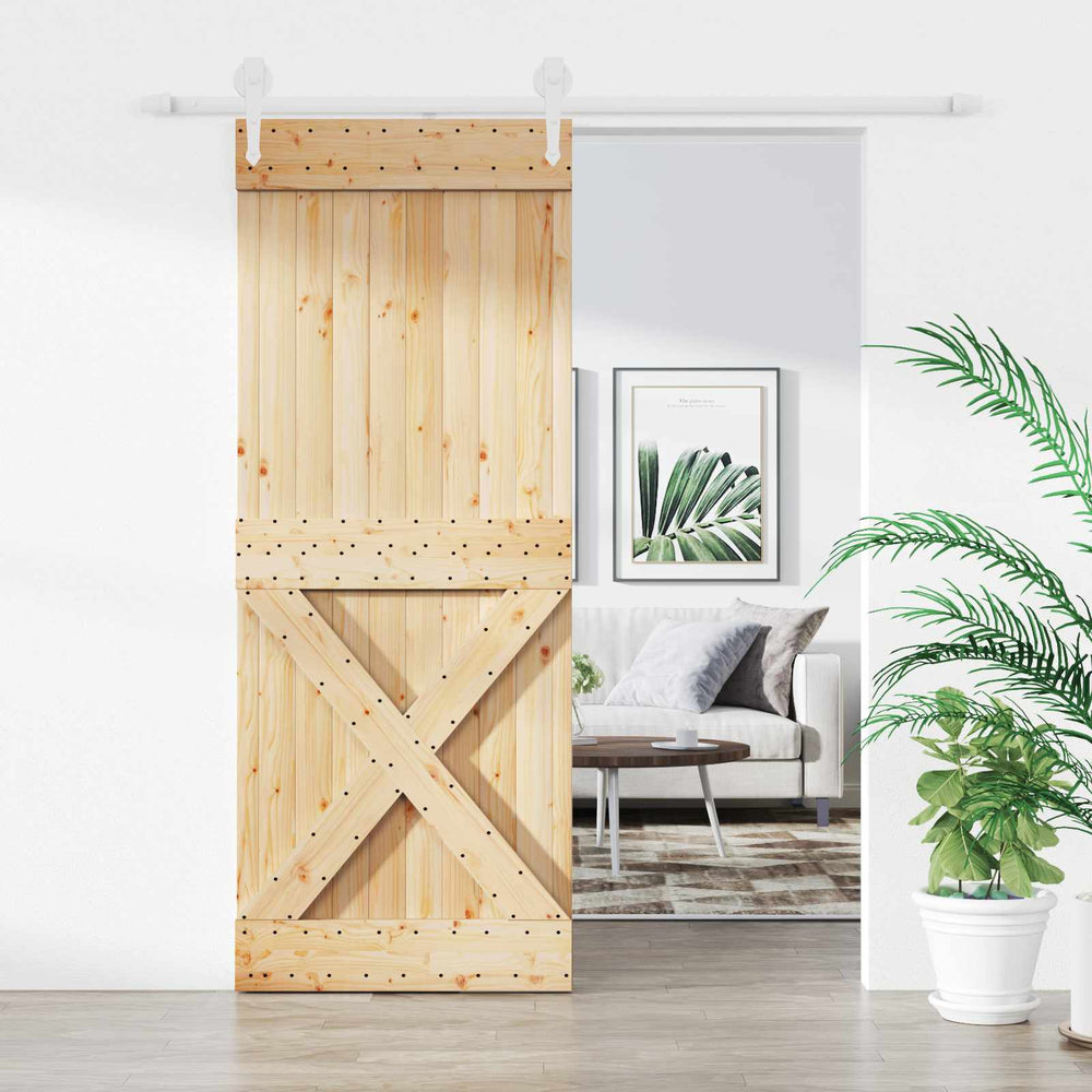 Slankios durys Natūrali ir Balta 90 x 210 cm