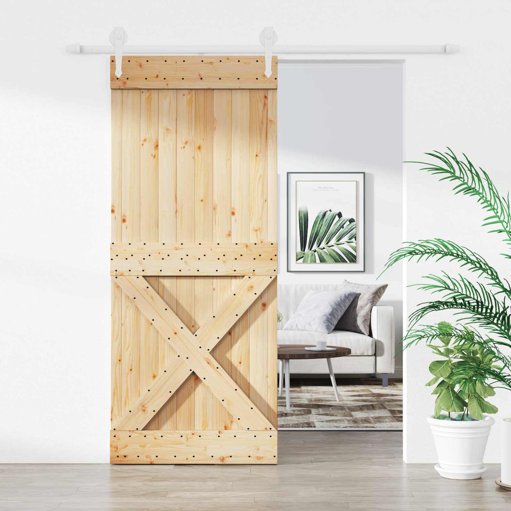 Slankios durys Natūrali ir Balta 100 x 210 cm