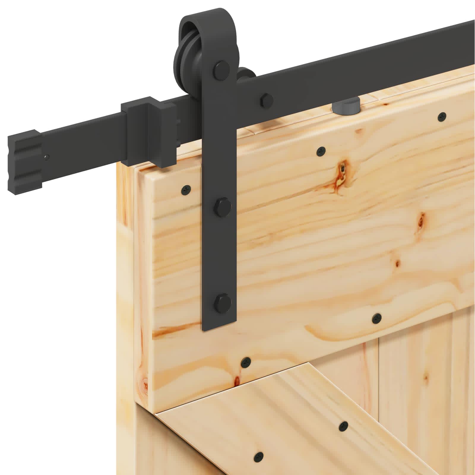 Slankios durys NARVIK 100 x 210 cm (213,5 cm) Natūrali ir juoda