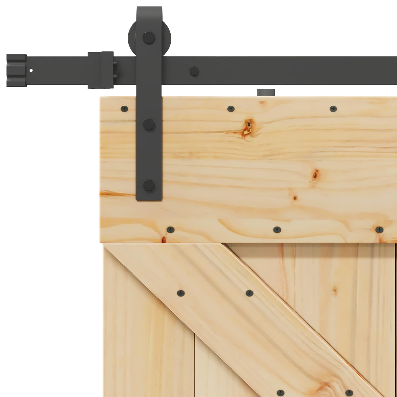 Slankios durys NARVIK 100 x 210 cm (213,5 cm) Natūrali ir juoda