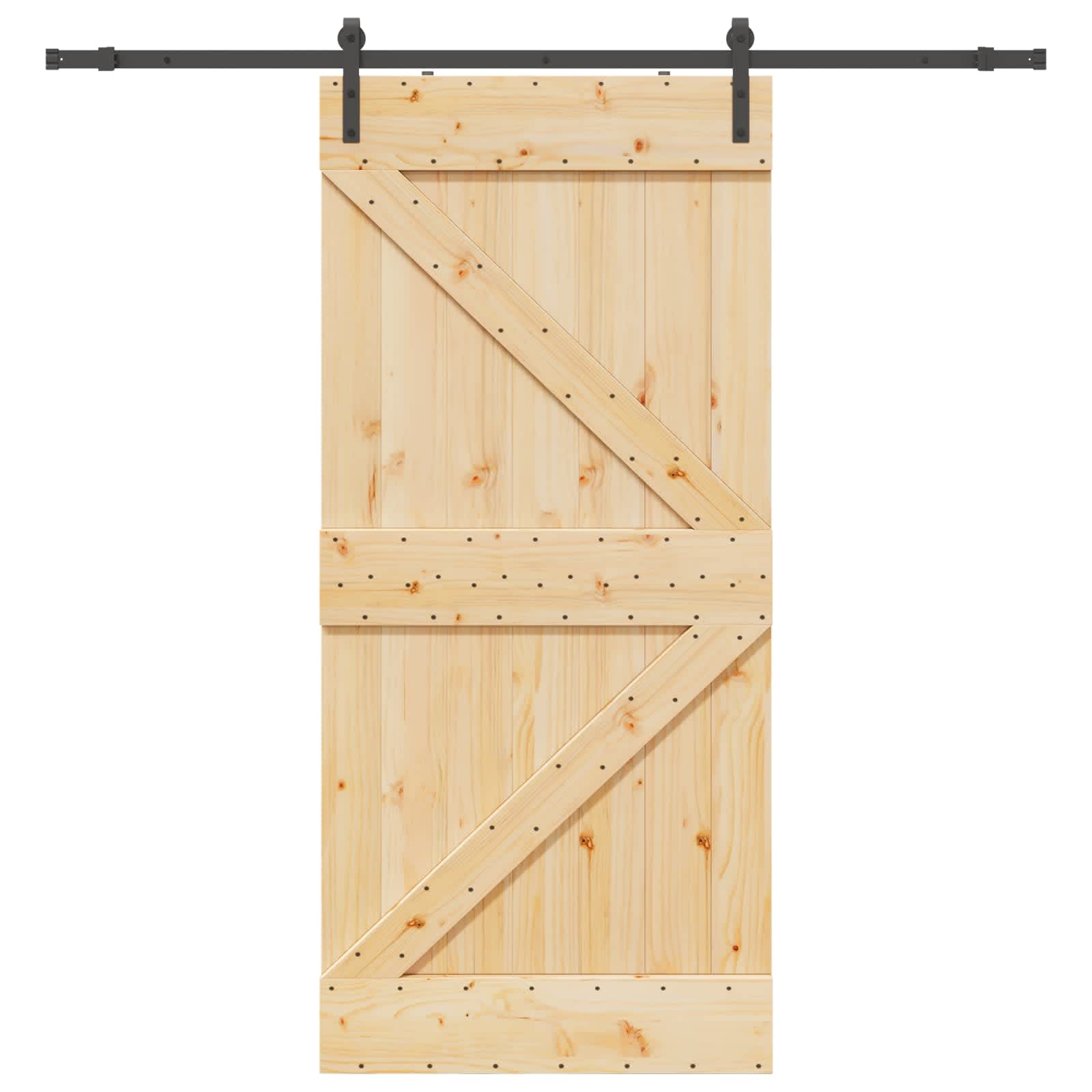 Slankios durys NARVIK 100 x 210 cm (213,5 cm) Natūrali ir juoda