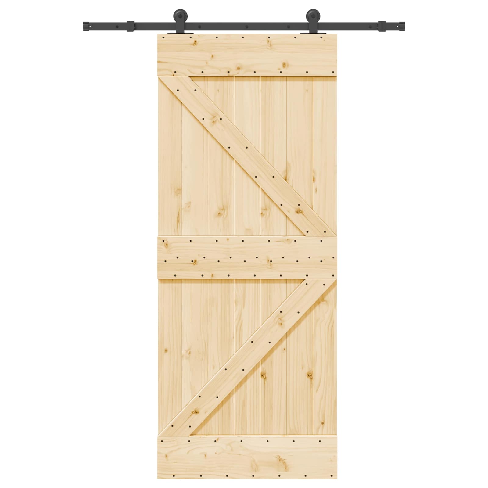 Slankios durys NARVIK 85 x 210 cm (152,5 cm) Natūrali ir juoda