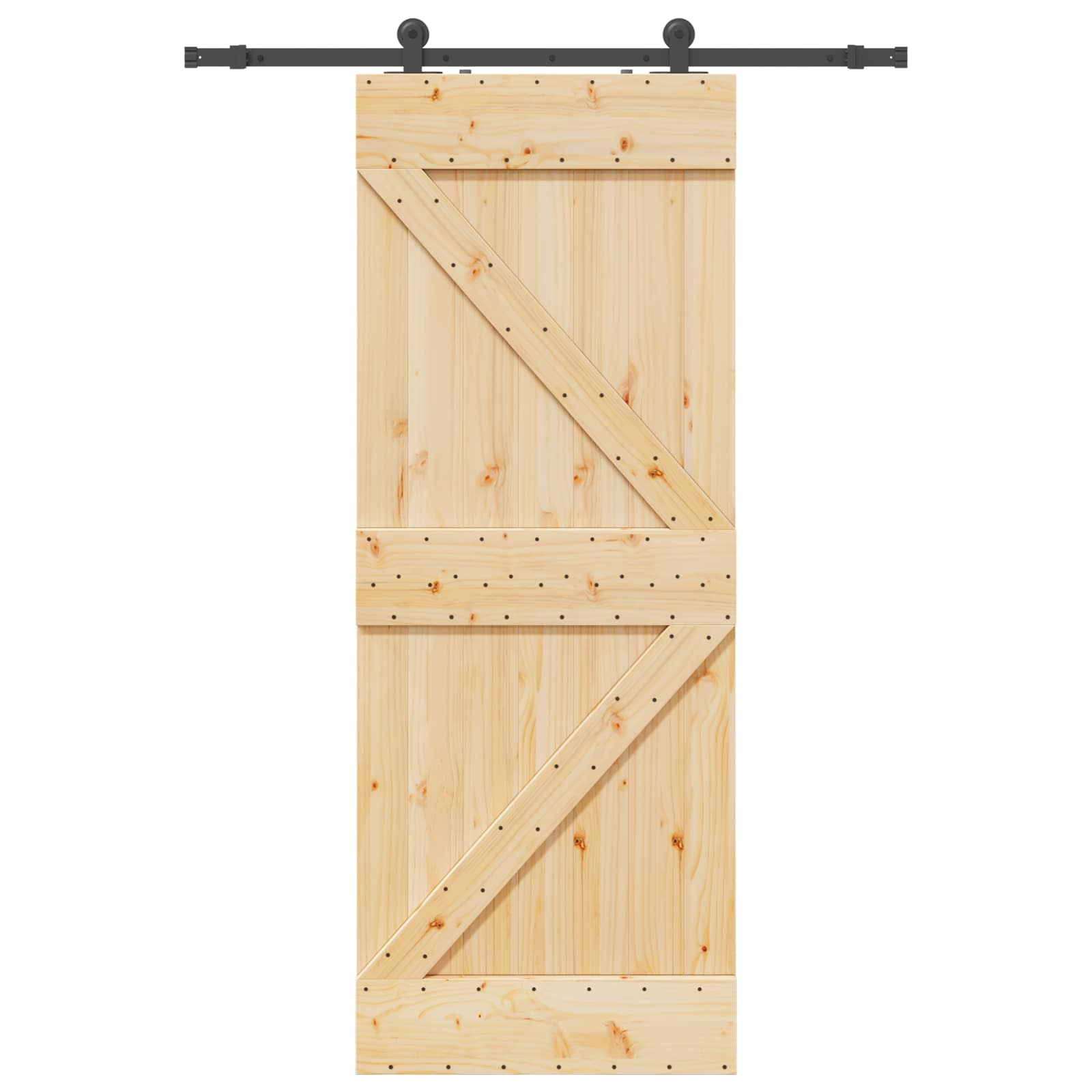 Slankios durys NARVIK 80 x 210 cm (152,5 cm) Natūrali ir juoda