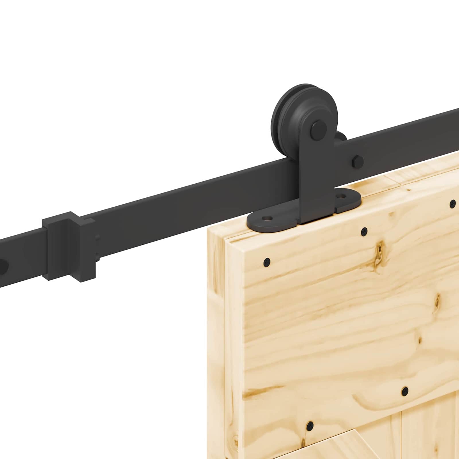 Bīdāmās durvis NARVIK Dabīgā un melna 70 x 210 cm (213,5 cm)