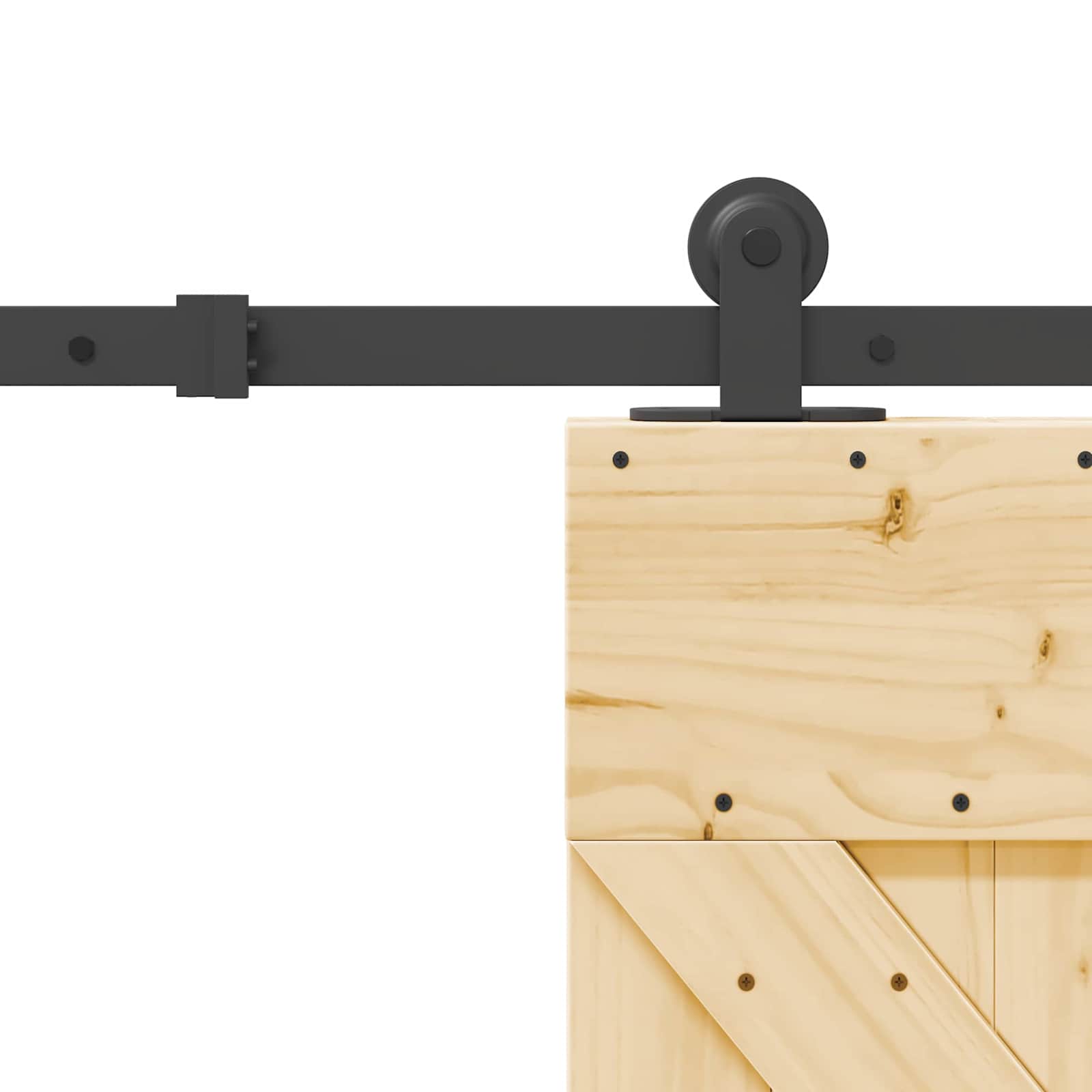 Bīdāmās durvis NARVIK Dabīgā un melna 70 x 210 cm (213,5 cm)