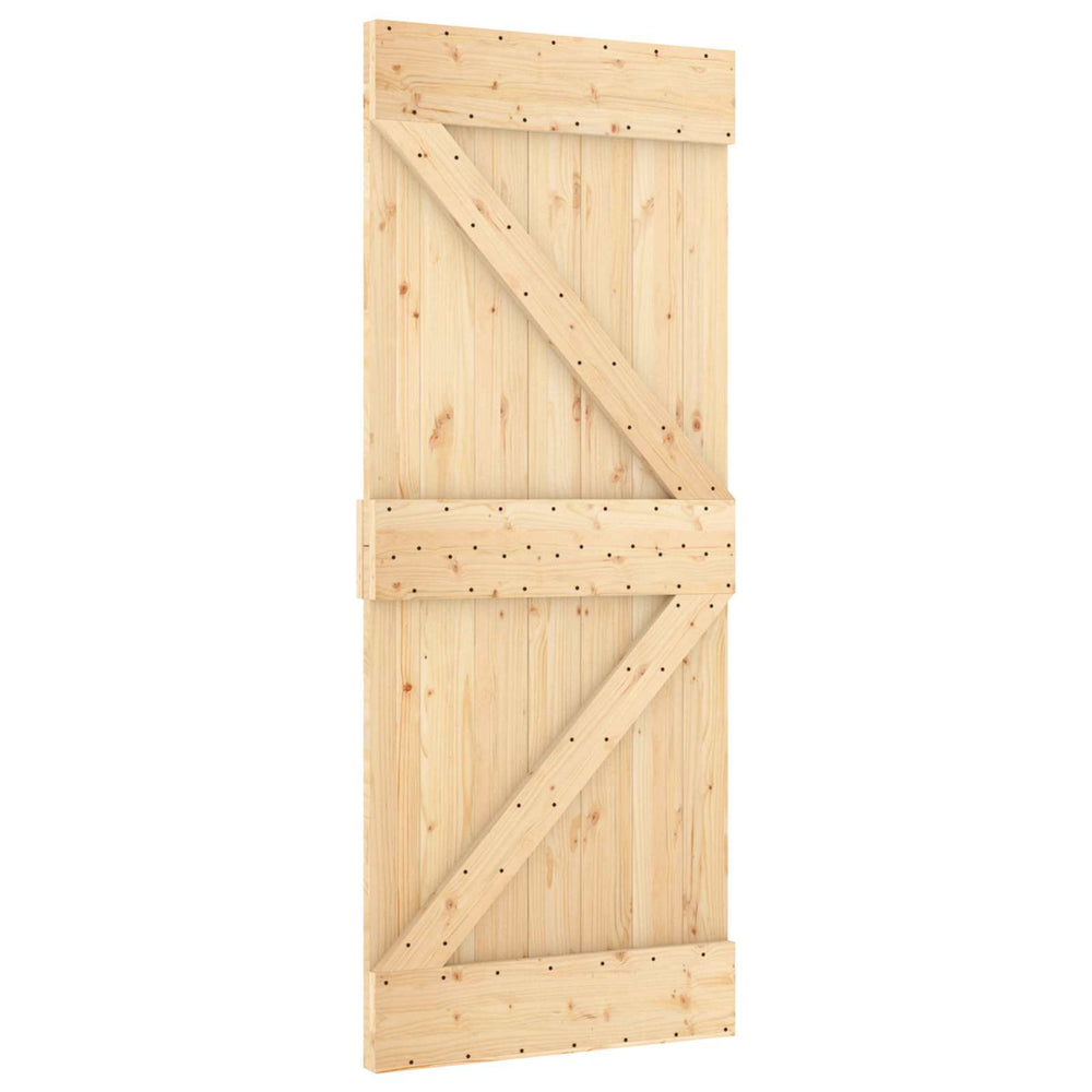 Slankios durys NARVIK Natūrali ir juoda 85 x 210 cm (152,5 cm)