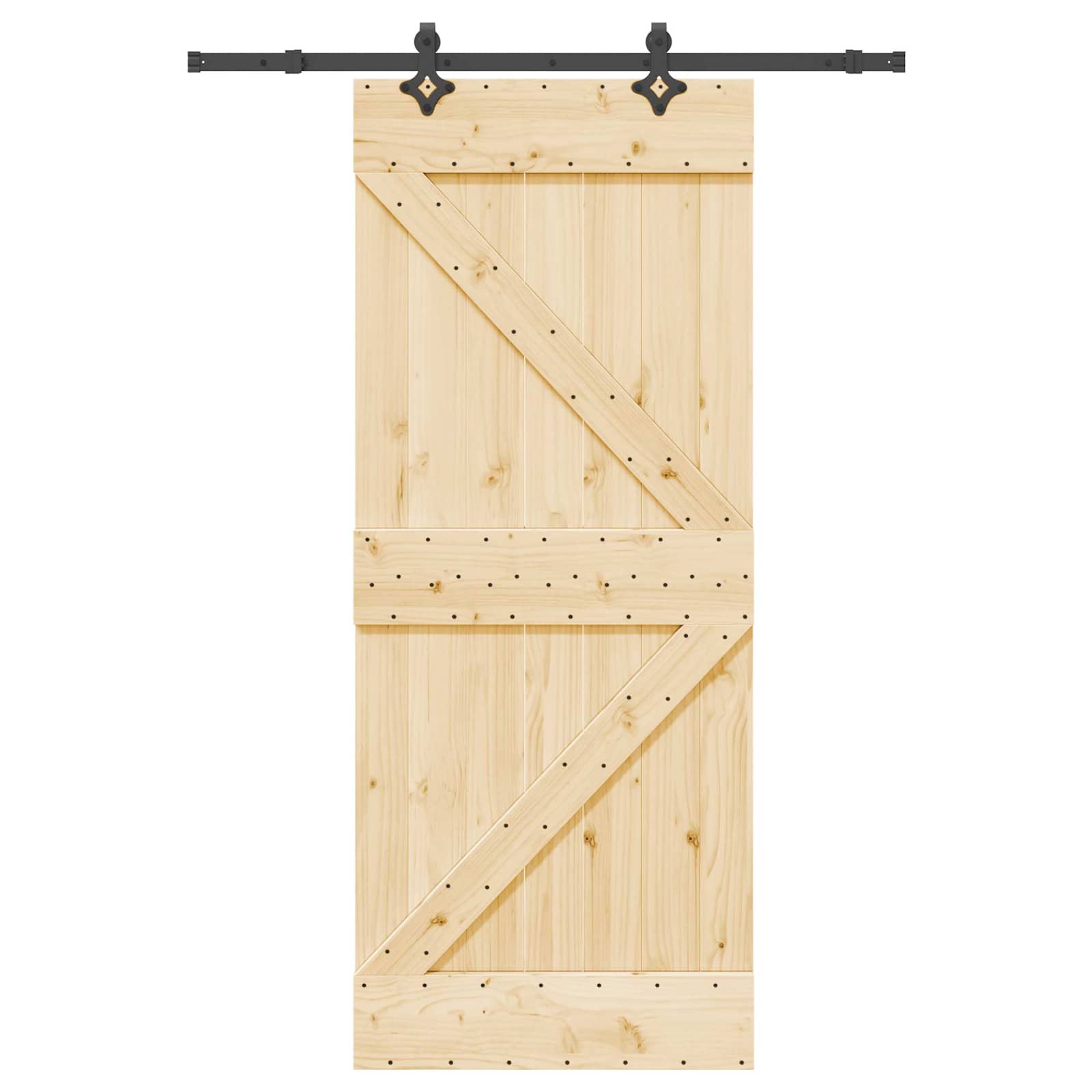 Bīdāmās durvis NARVIK Dabīgā un melna 85 x 210 cm (152,5 cm)