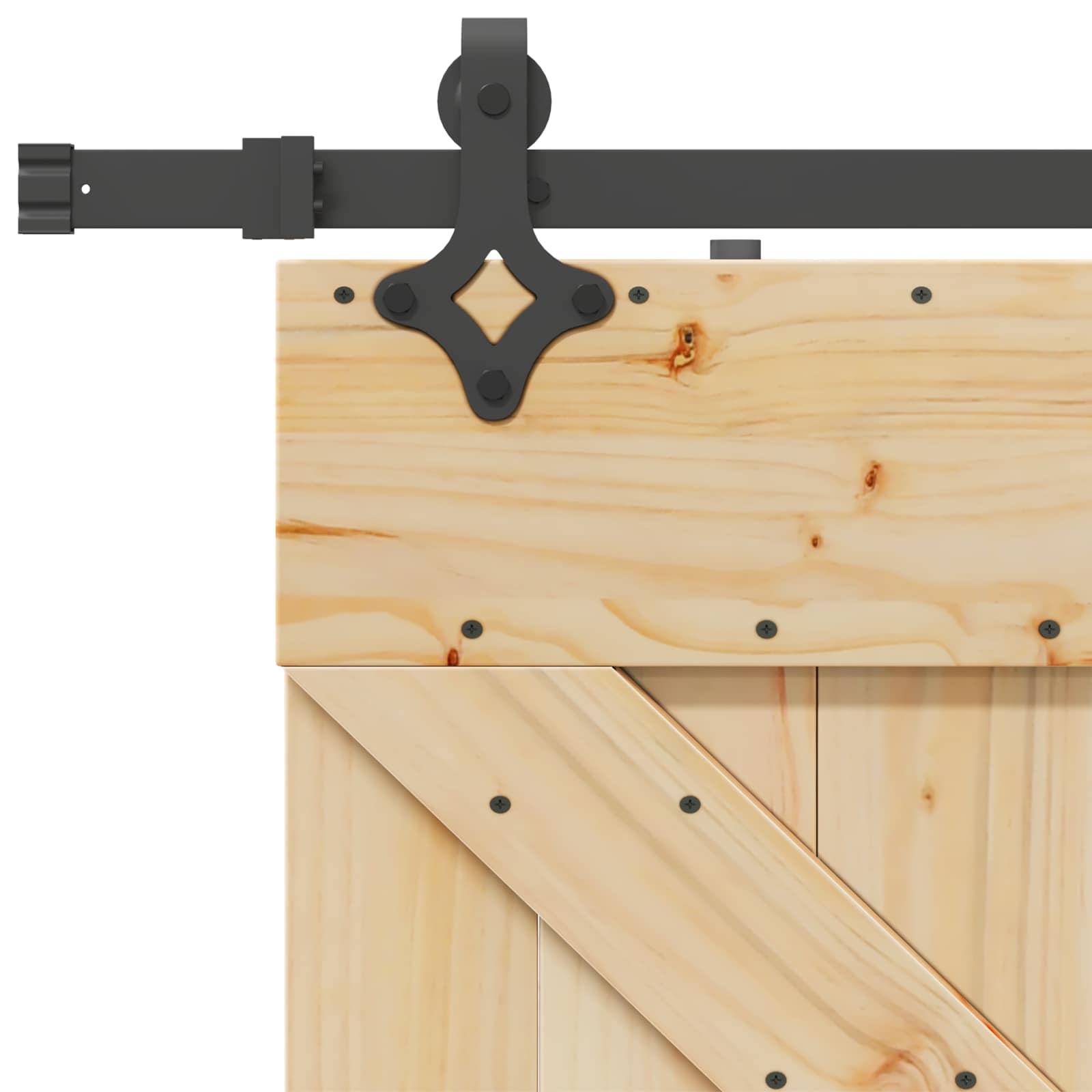 Slankios durys NARVIK Natūrali ir juoda 100 x 210 cm (213,5 cm)