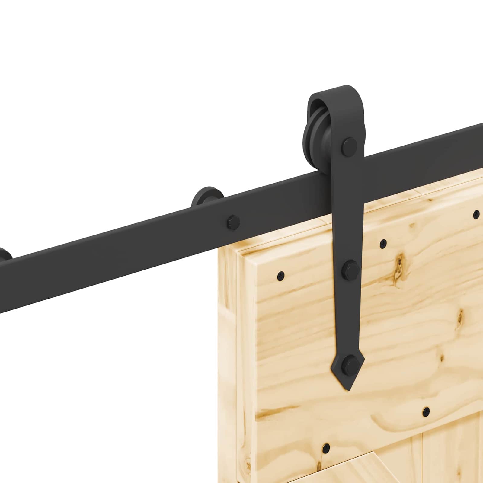 Slankios durys NARVIK Natūrali ir juoda 85 x 210 cm (213,5 cm)