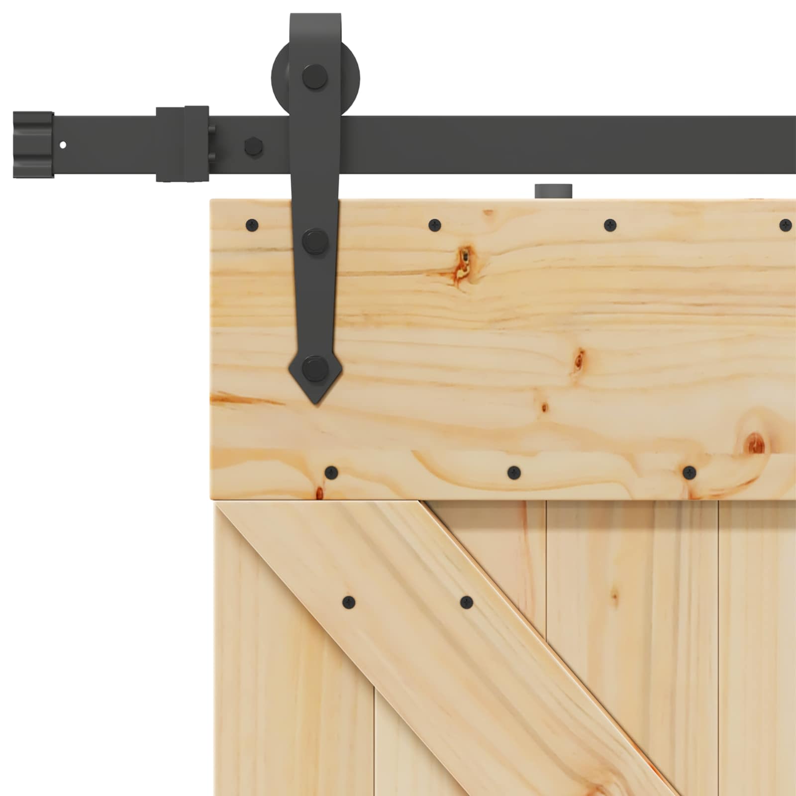 Bīdāmās durvis NARVIK Dabīgā krāsā un melnas 80 x 210 cm (213,5 cm)