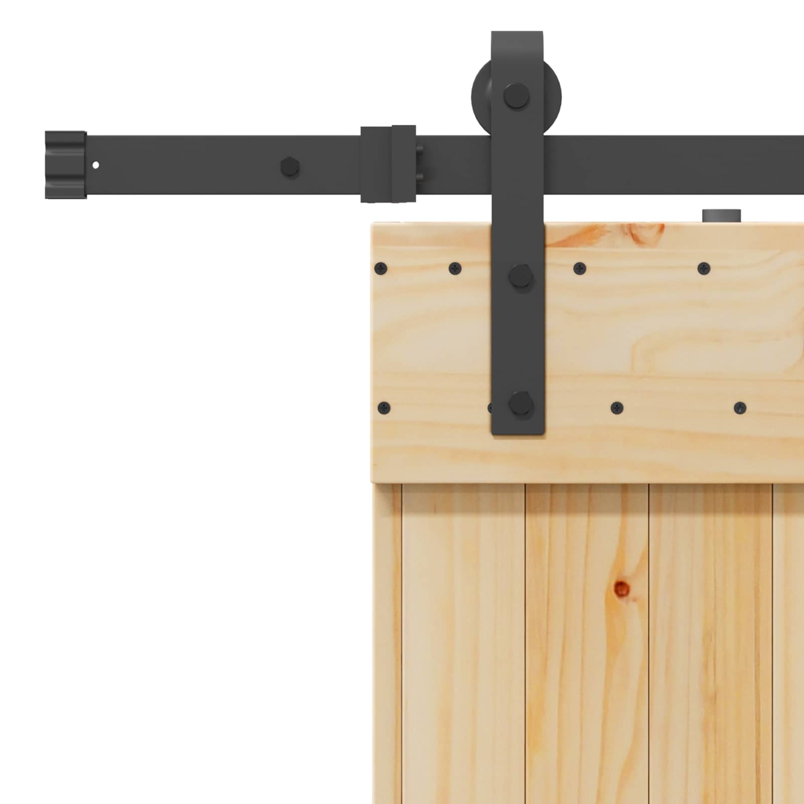 Slankios durys NARVIK Natūrali ir juoda 85 x 210 cm (152,5 cm)