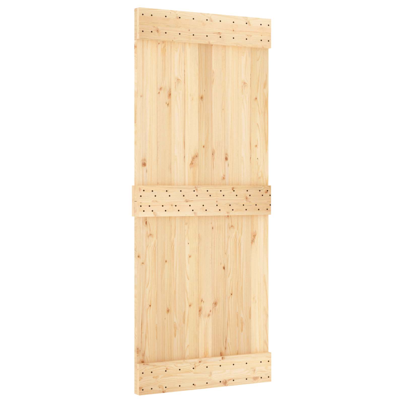 Slankios durys NARVIK Natūrali ir juoda 85 x 210 cm (152,5 cm)
