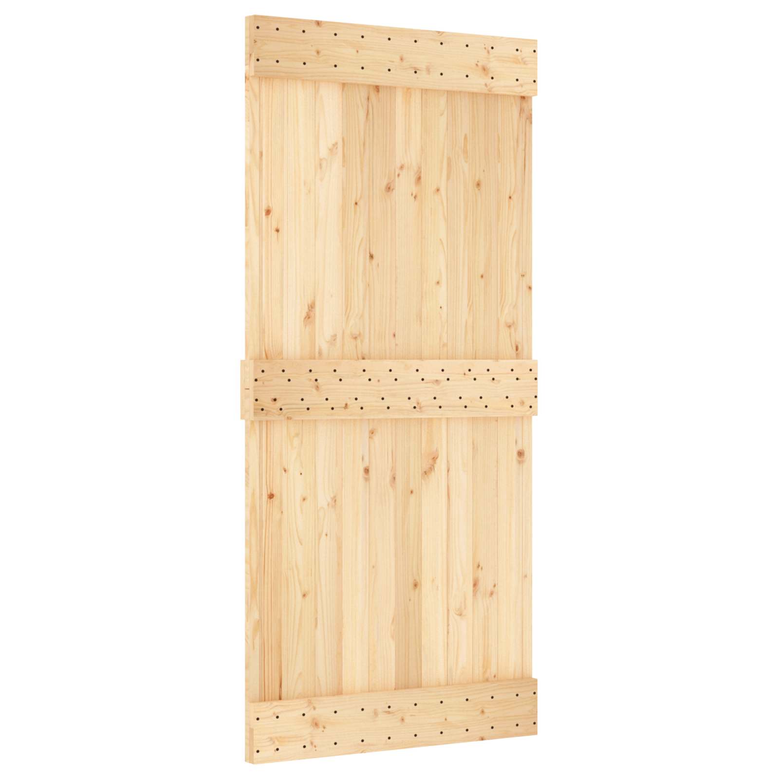 Bīdāmās durvis NARVIK Dabīga un melna 95 x 210 cm (213,5 cm)