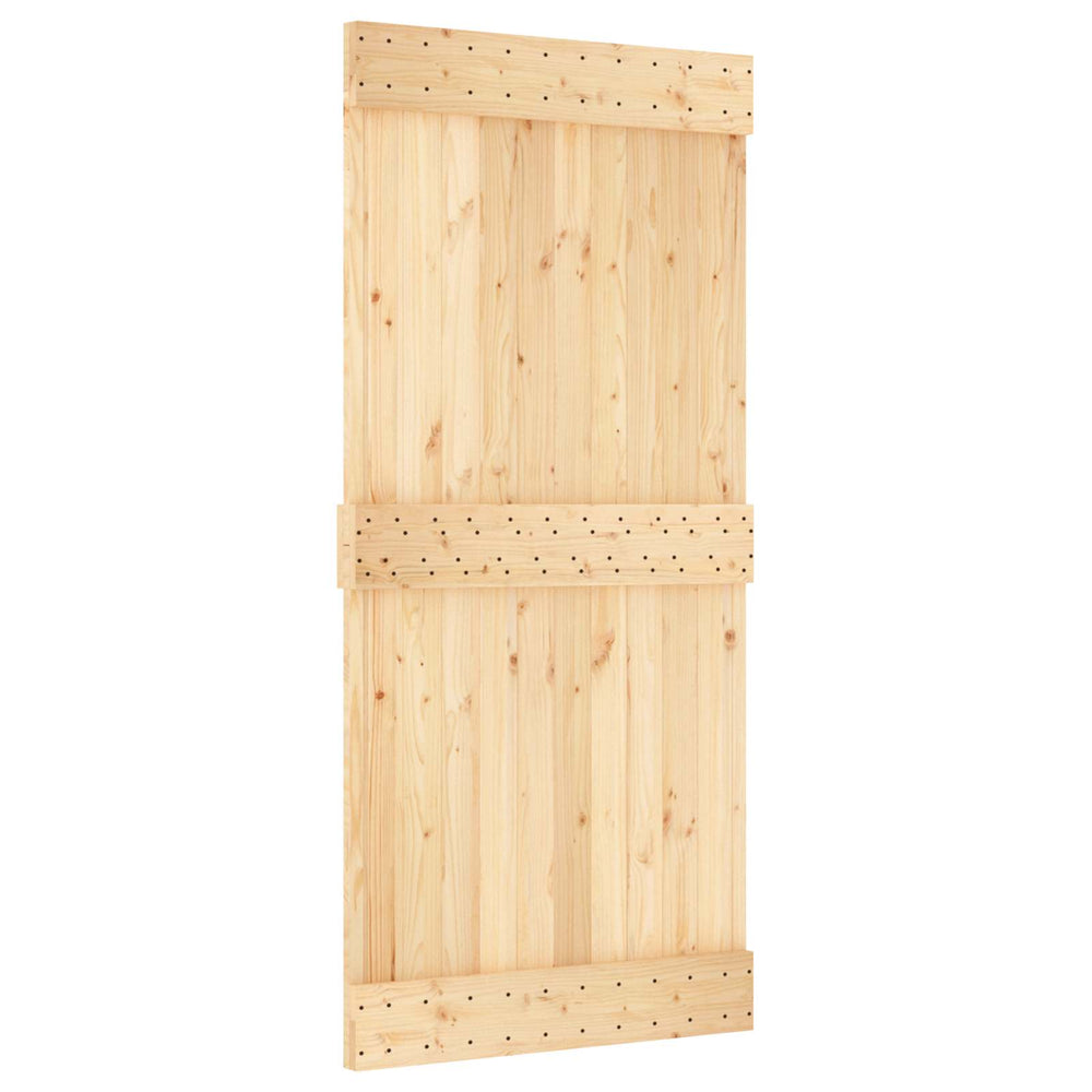 Slankios durys NARVIK Natūrali ir juoda 95 x 210 cm (213,5 cm)