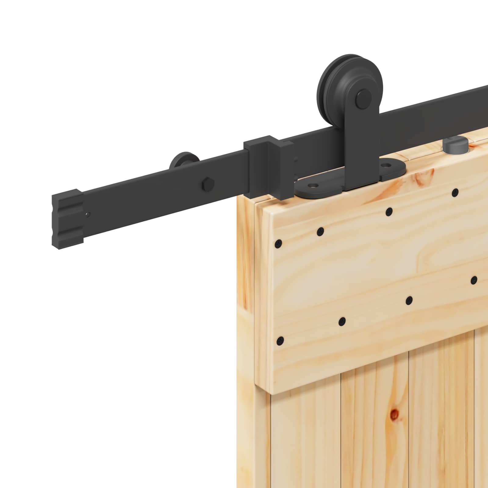 Slankios durys NARVIK Natūrali ir juoda 85 x 210 cm (152,5 cm)