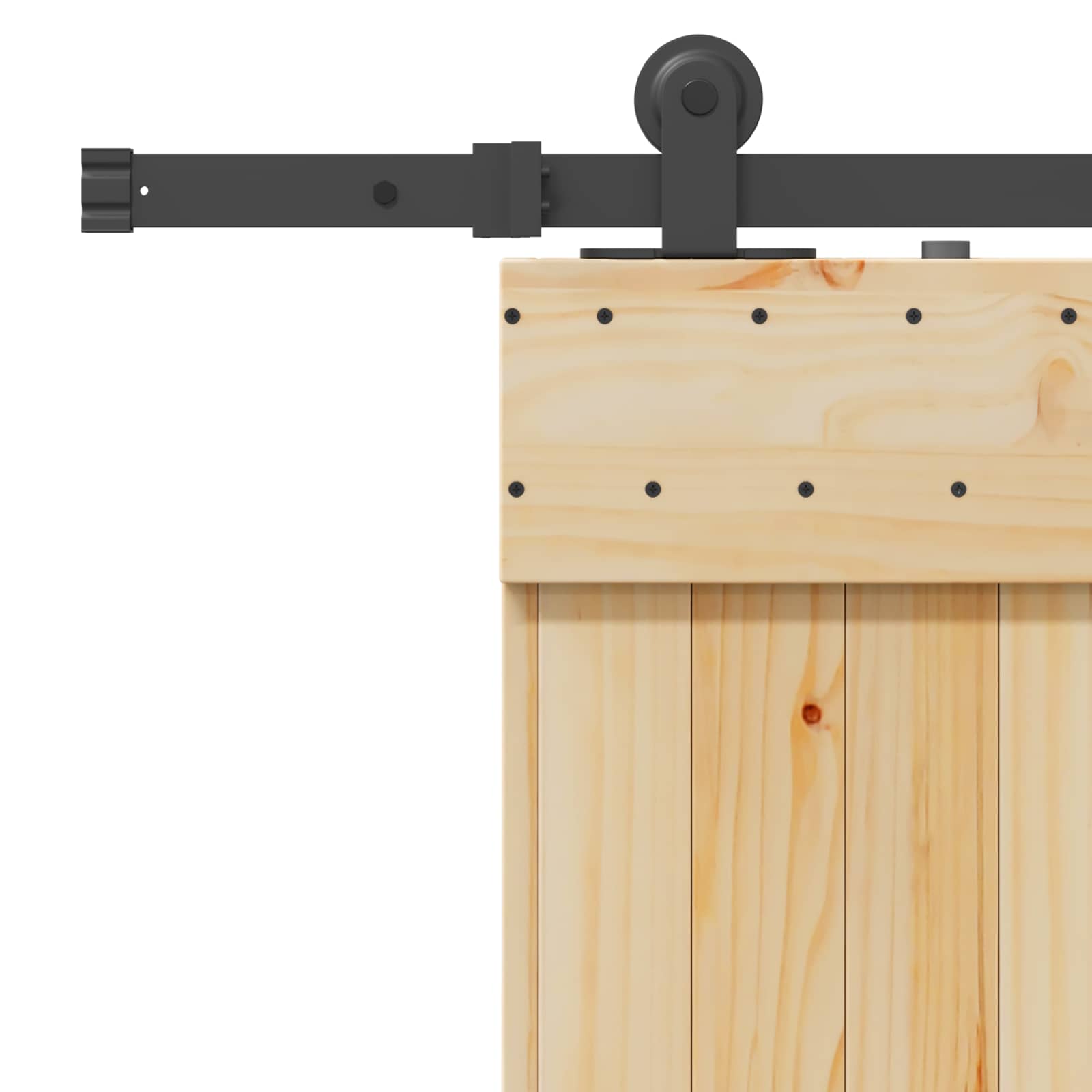 Slankios durys NARVIK Natūrali ir juoda 100 x 210 cm (213,5 cm)