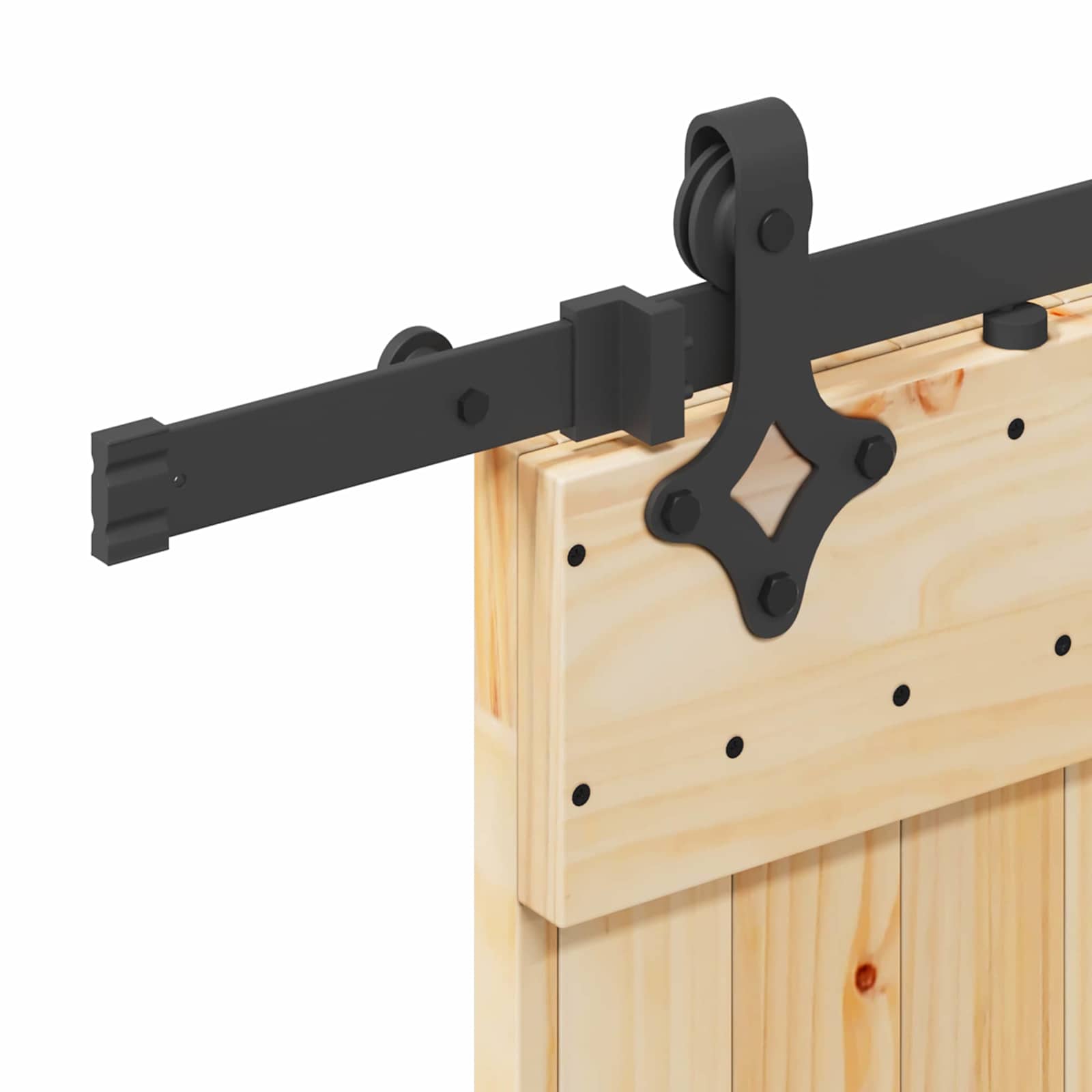 Slankios durys NARVIK Natūrali ir juoda 85 x 210 cm (152,5 cm)