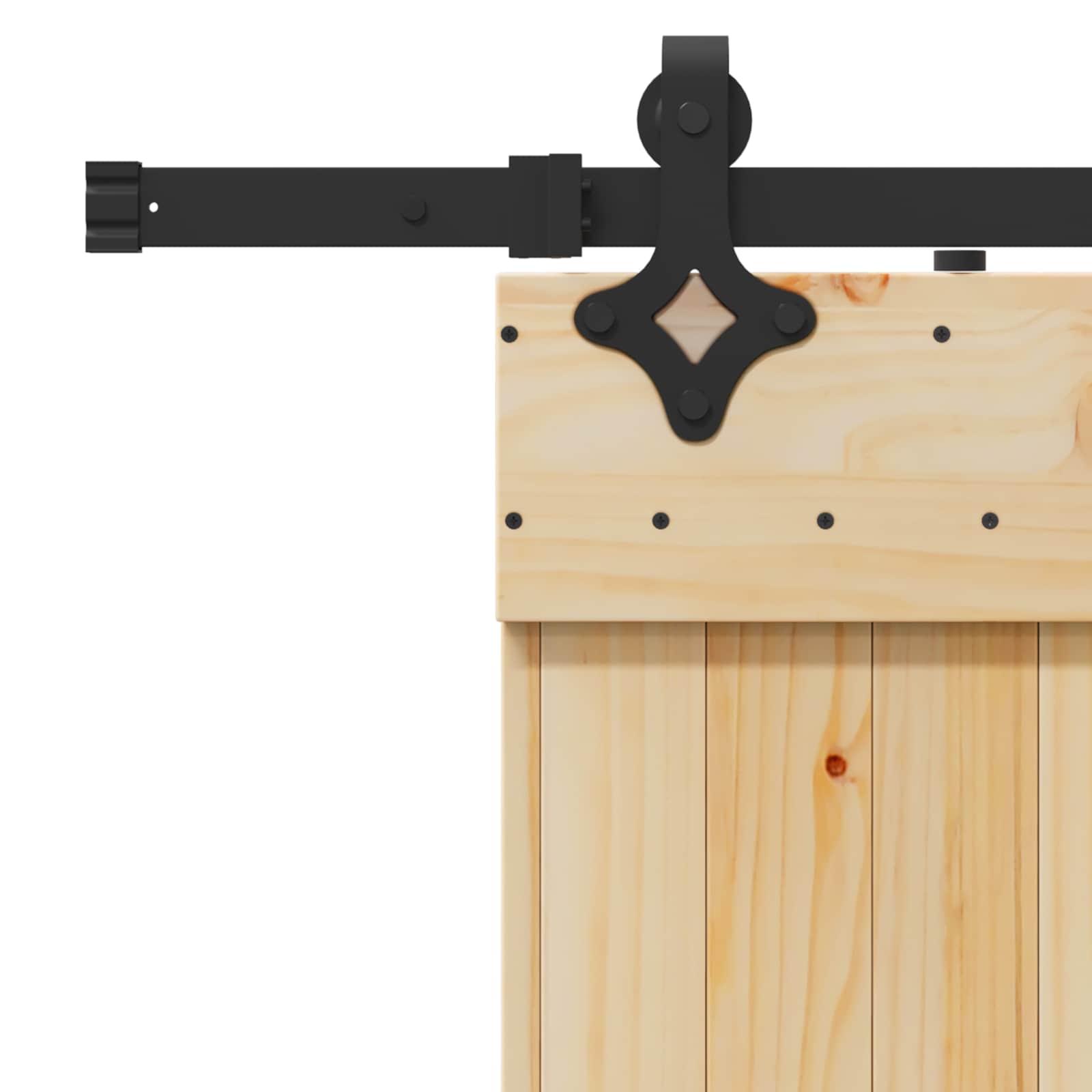 Slankios durys NARVIK Natūrali ir juoda 80 x 210 cm (213,5 cm)