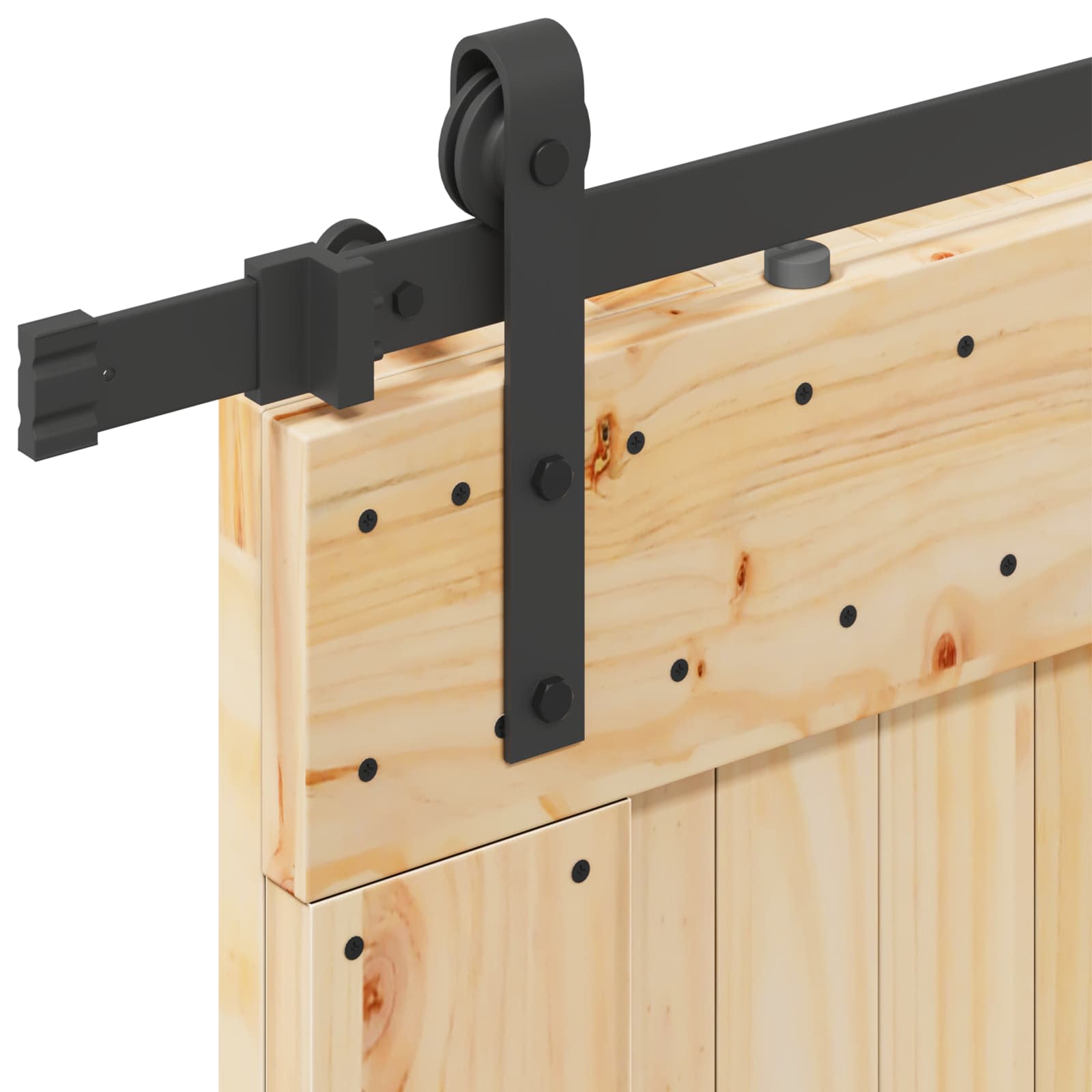 Slankios durys NARVIK Natūrali ir juoda 80 x 210 cm (213,5 cm)
