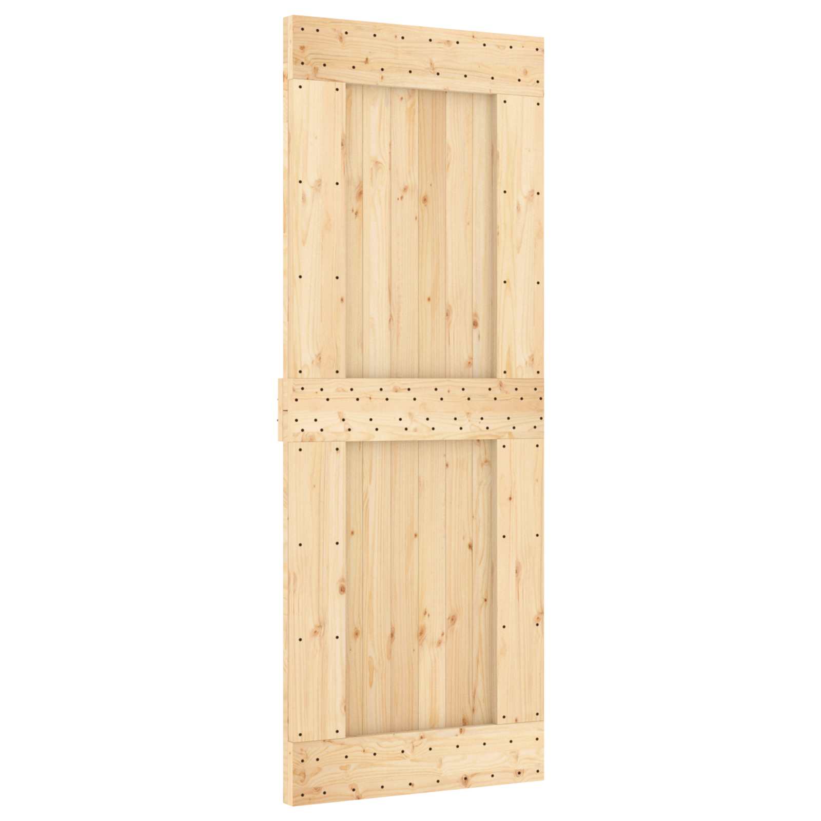 Slankios durys NARVIK Natūrali ir juoda 80 x 210 cm (213,5 cm)