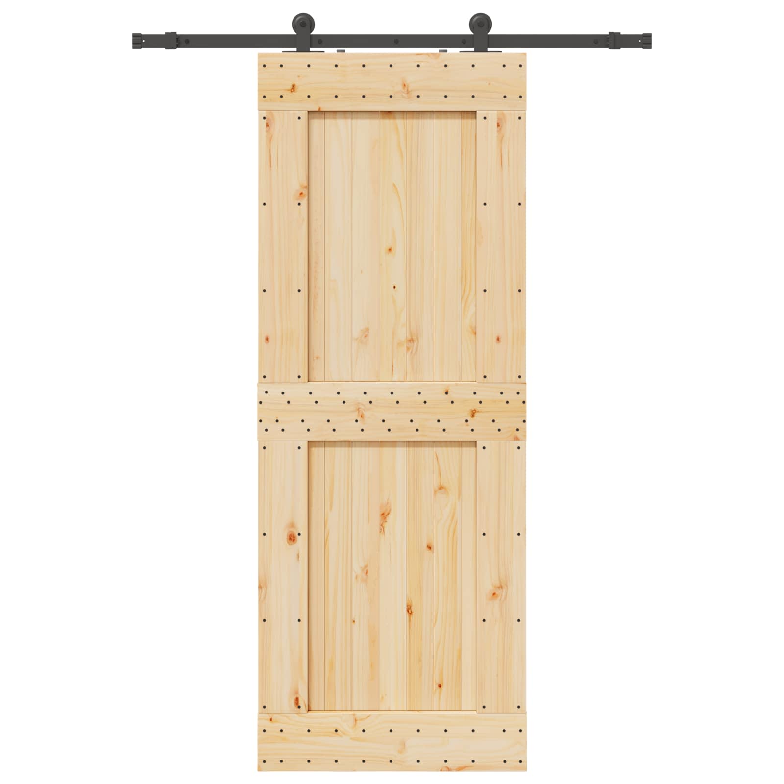 Bīdāmās durvis NARVIK Dabīgā un melna 85 x 210 cm (152,5 cm)