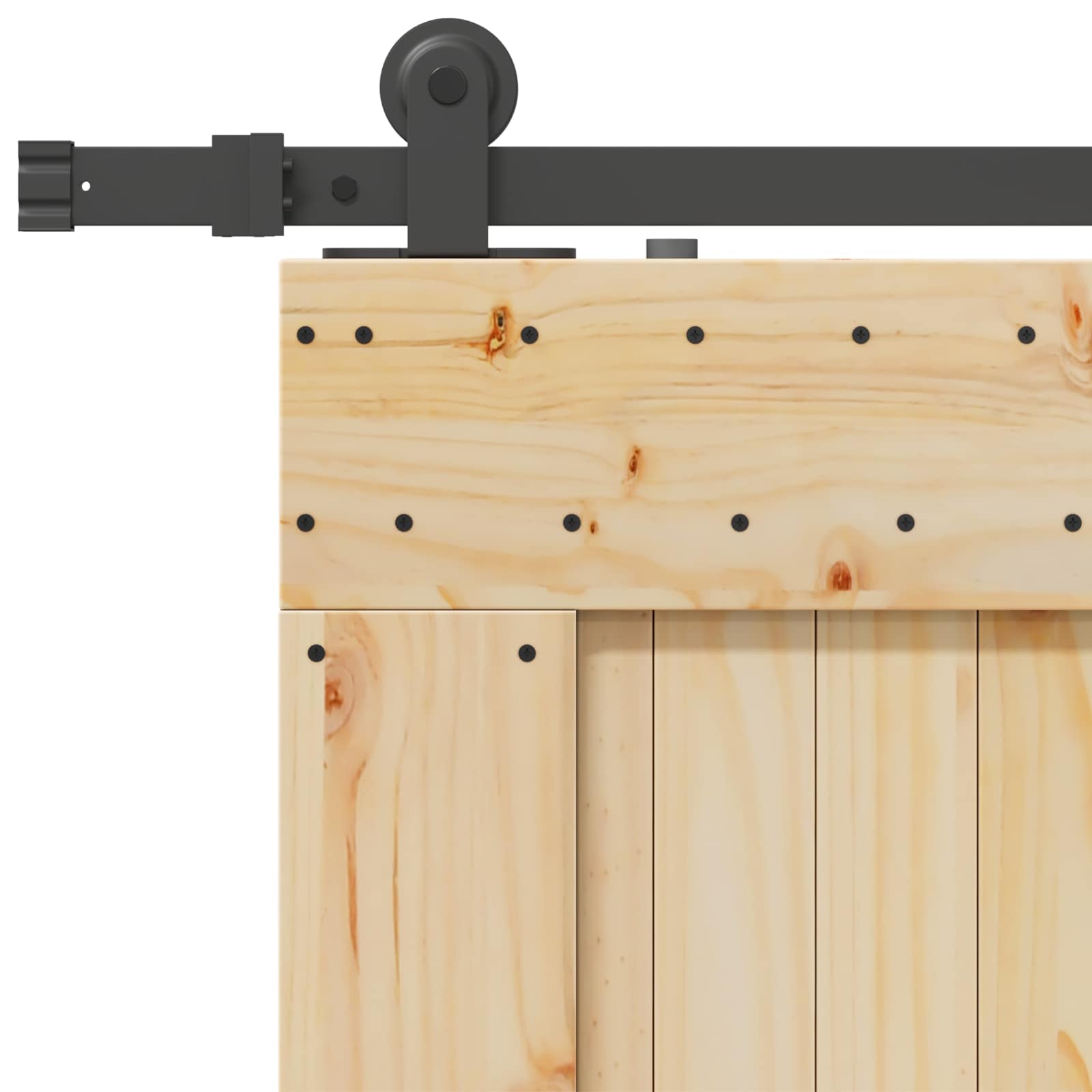 Slankios durys NARVIK Natūrali ir juoda 100 x 210 cm (213,5 cm)