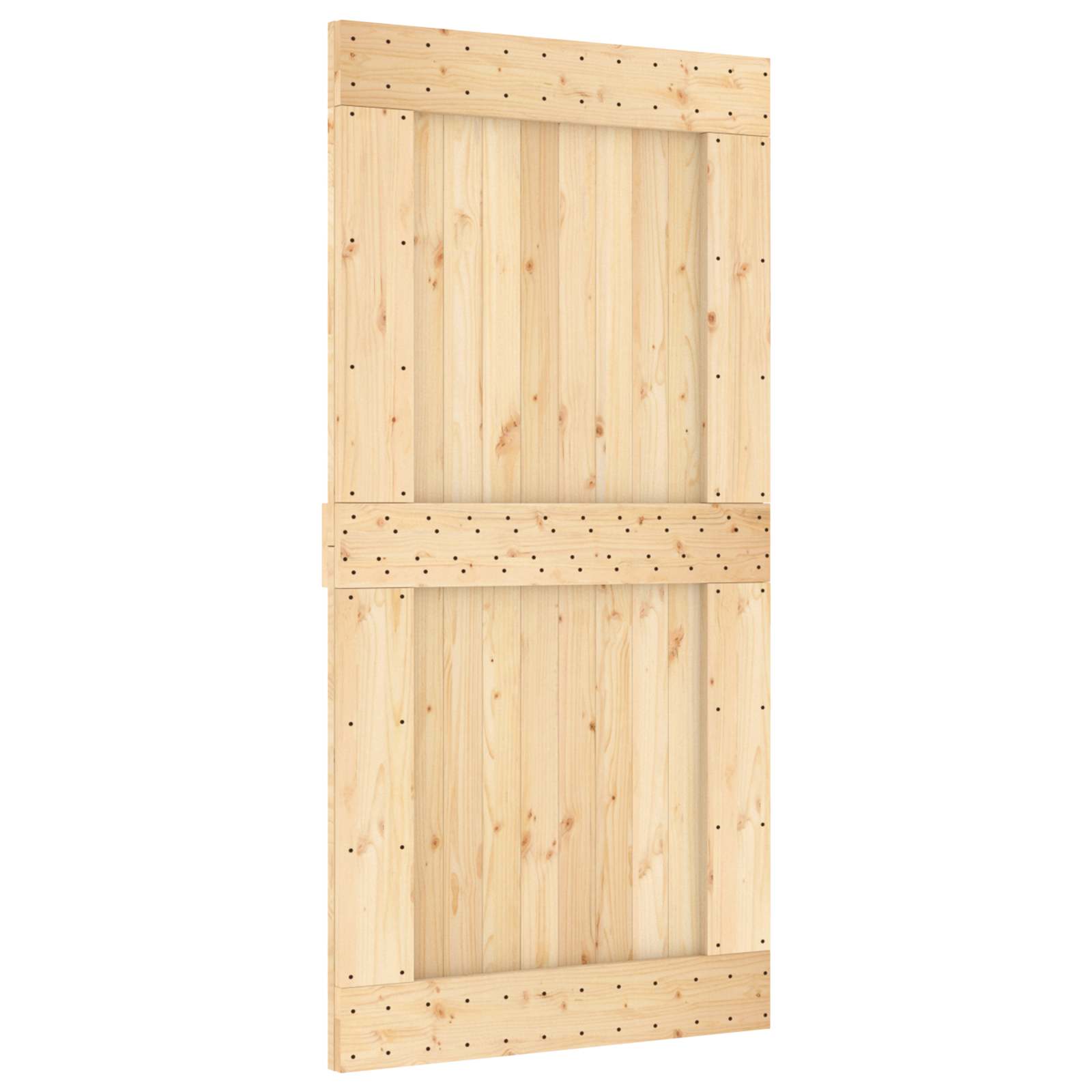 Slankios durys NARVIK Natūrali ir juoda 100 x 210 cm (213,5 cm)
