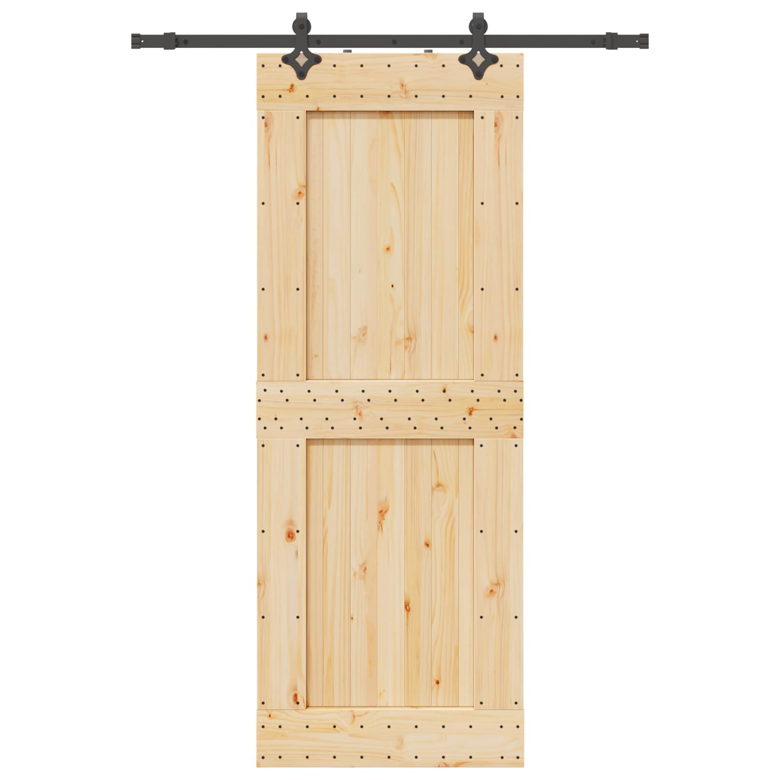 Bīdāmās durvis NARVIK Dabīgā un melna 85 x 210 cm (152,5 cm)