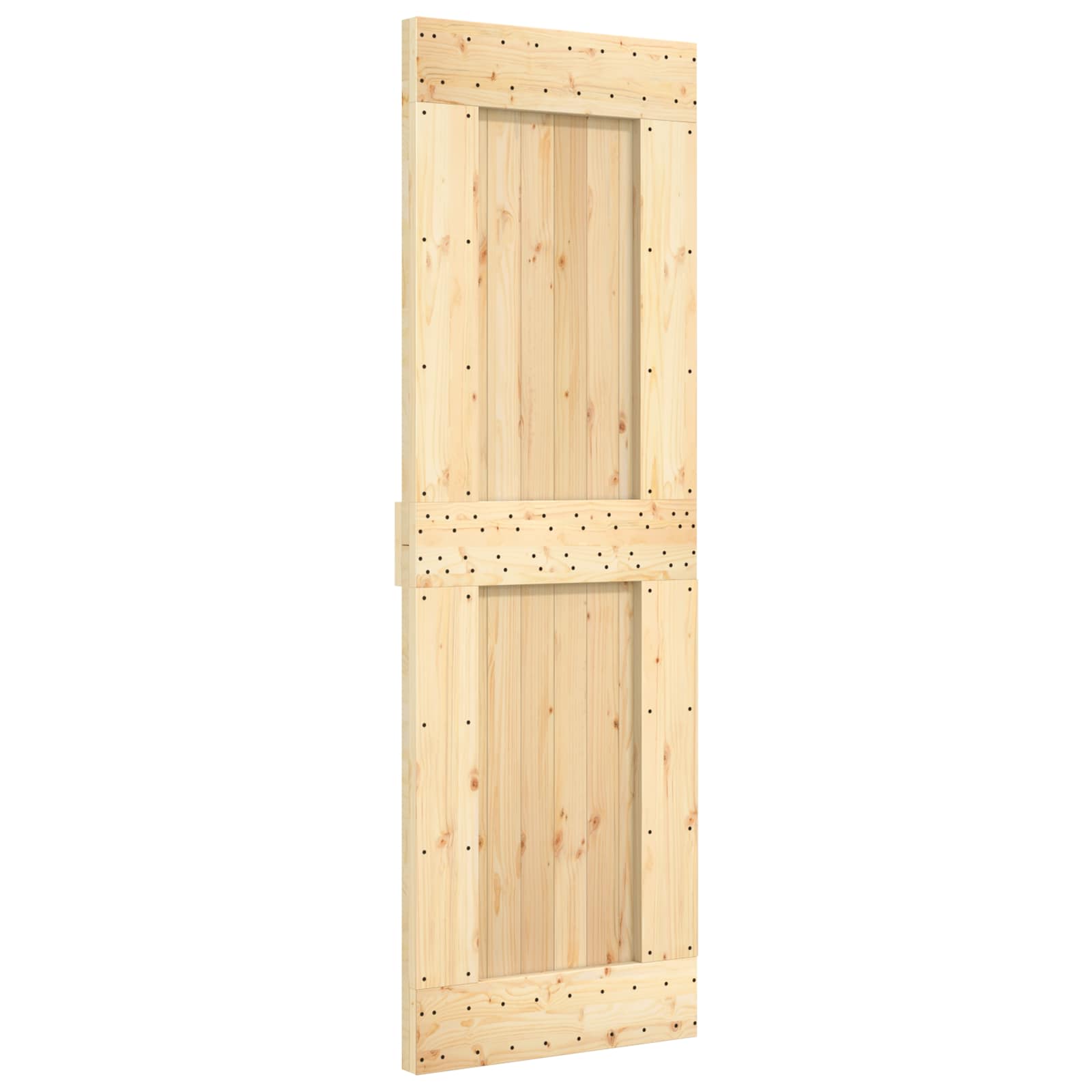 Bīdāmās durvis NARVIK Dabīgā un melnā krāsā 70 x 210 cm (152,5 cm)