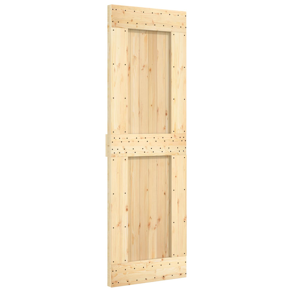 Slankios durys NARVIK Natūrali ir juoda 70 x 210 cm (213,5 cm)
