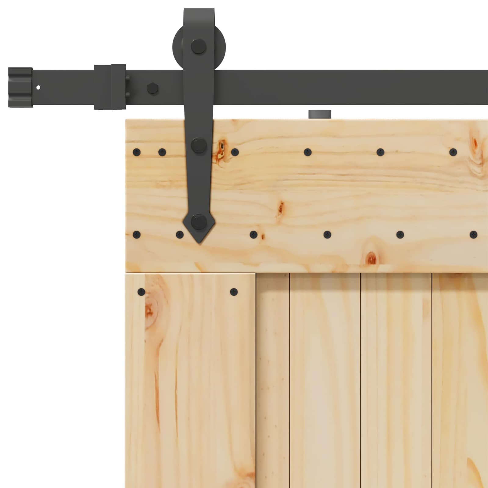Bīdāmās durvis NARVIK Dabīgā un melnā 90 x 210 cm (213,5 cm)