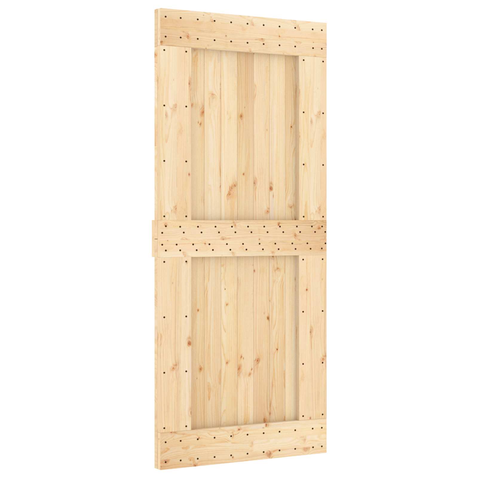 Bīdāmās durvis NARVIK Dabīgā un melnā 90 x 210 cm (213,5 cm)