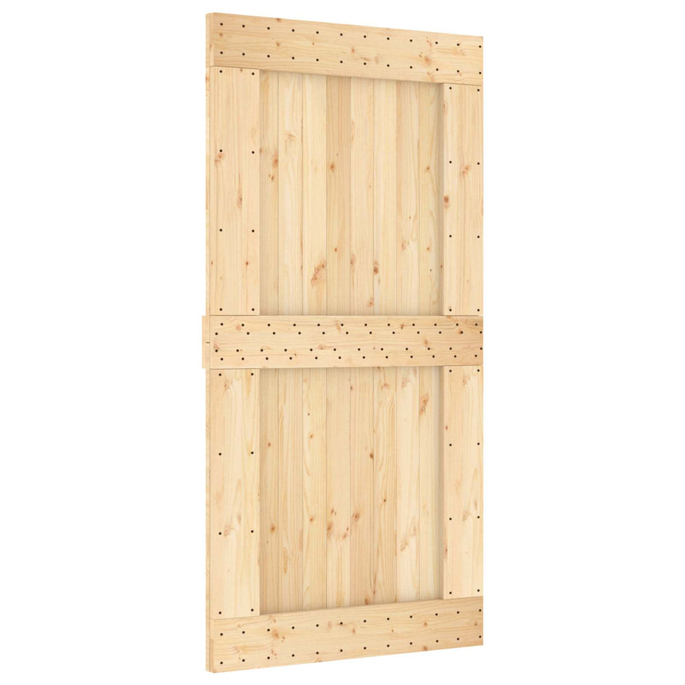Slankios durys NARVIK Natūrali ir juoda 100 x 210 cm (213,5 cm)