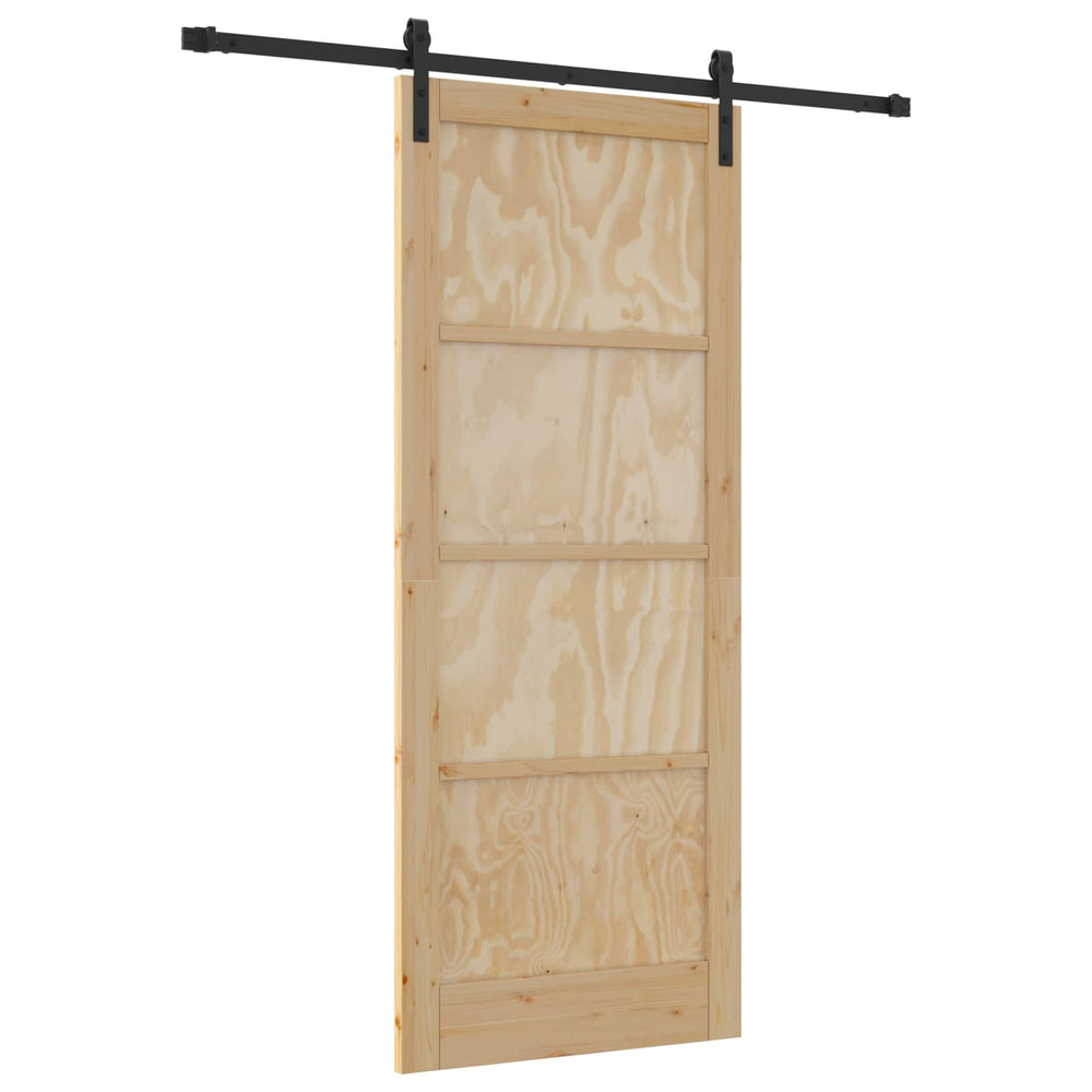 Slankios durys Natūrali ir juoda 86 x 211 cm
