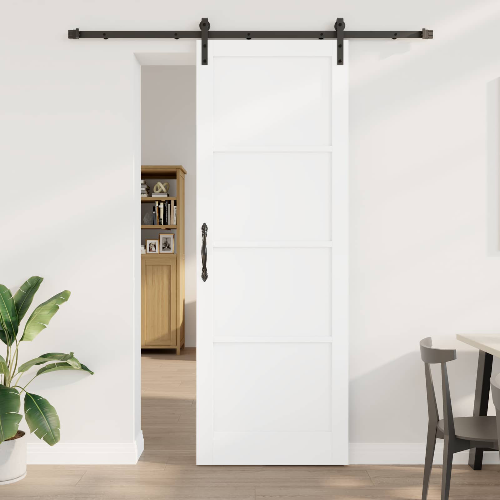 Slankios durys Balta ir juoda 83 x 232 cm