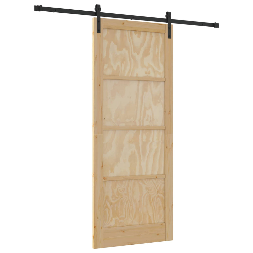 Slankios durys Natūrali ir juoda 86 x 211 cm