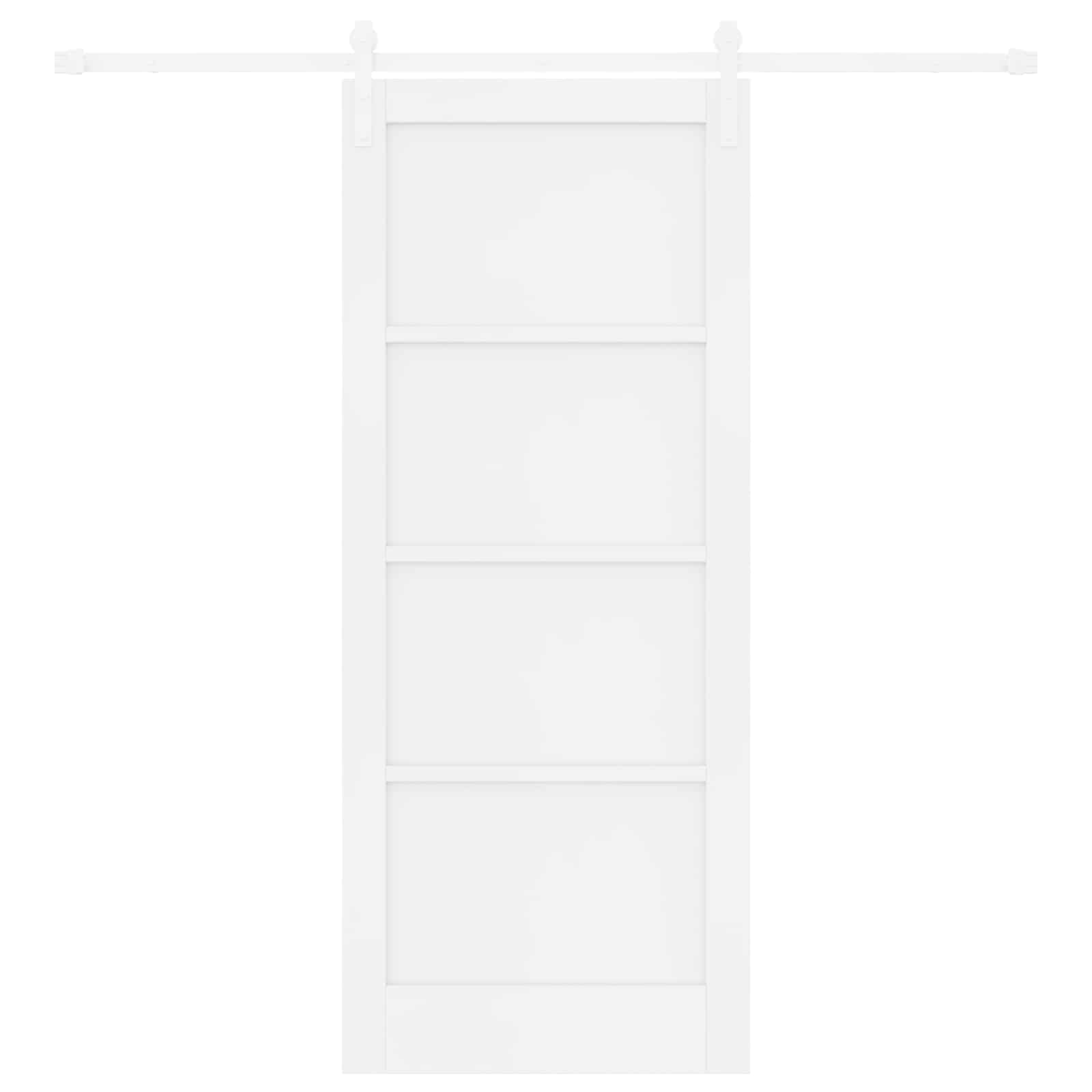 Bīdāmās durvis Baltas 83 x 202 cm Priedes masīvkoks