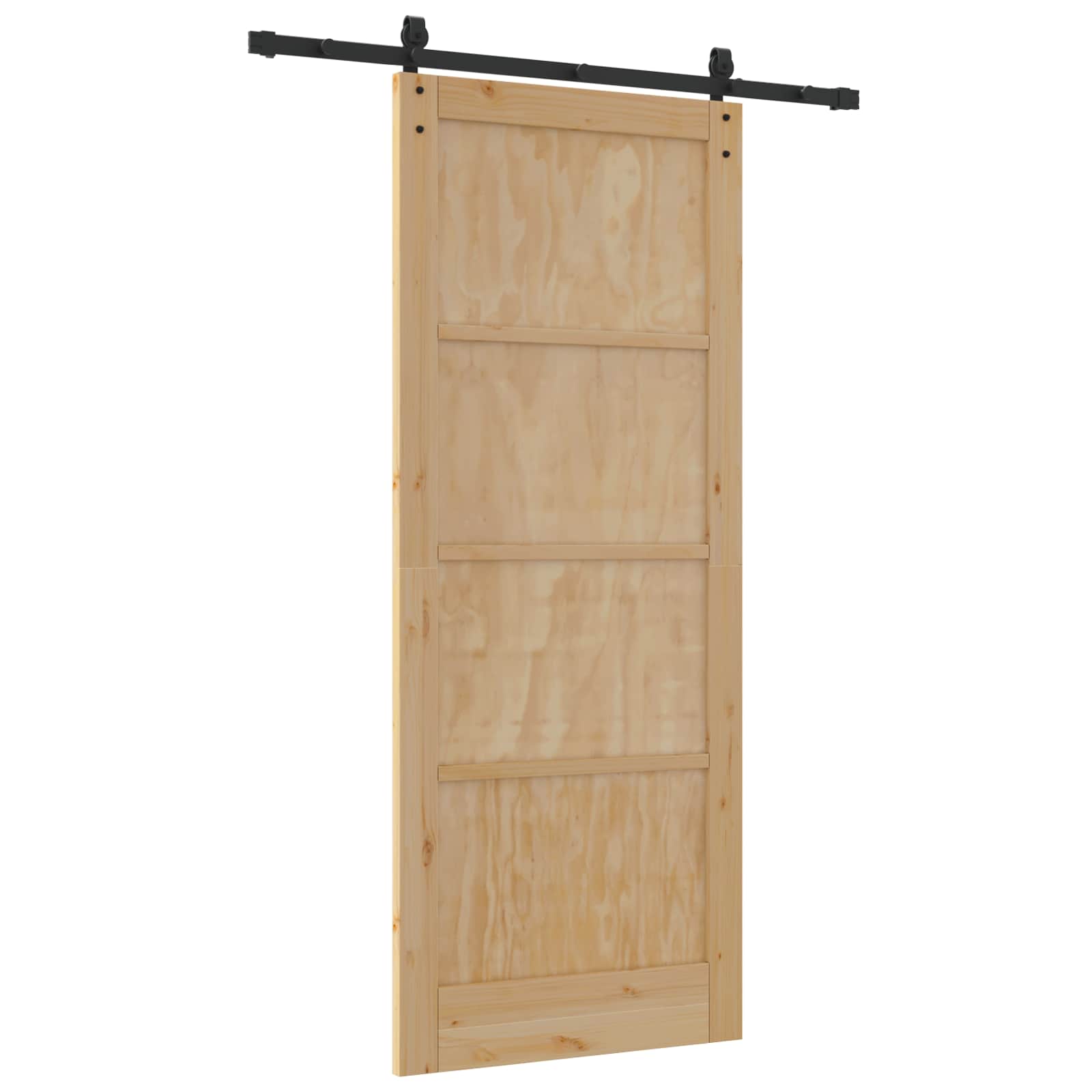 Bīdāmās durvis dabīgas 86 x 211 cm Masīva priedes koks
