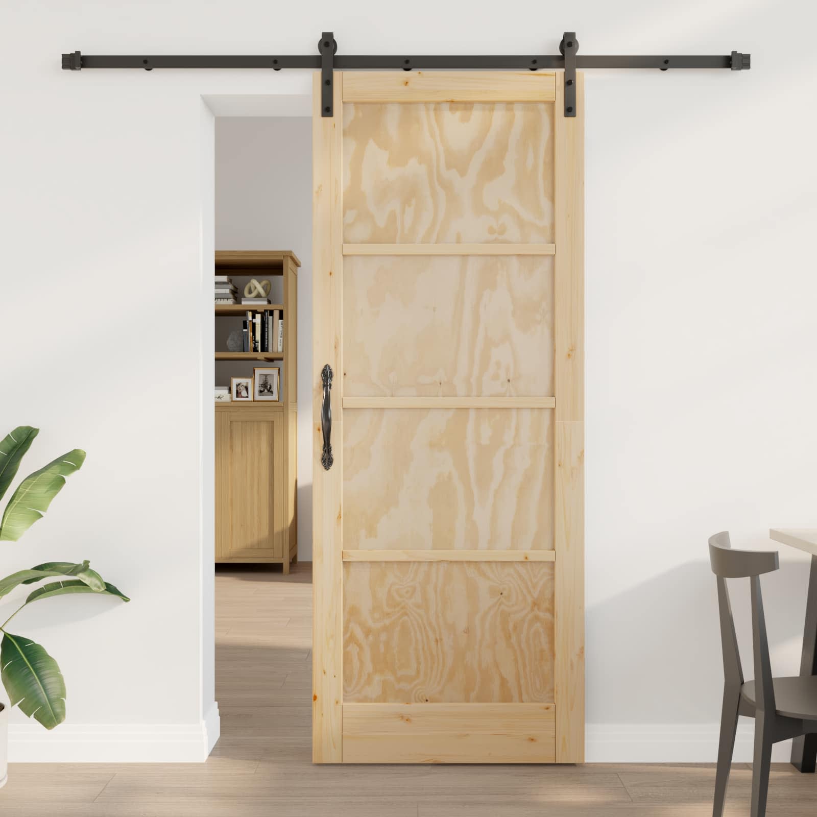 Slankios durys Natūrali 83 x 211 cm Pušies medienos masyvas