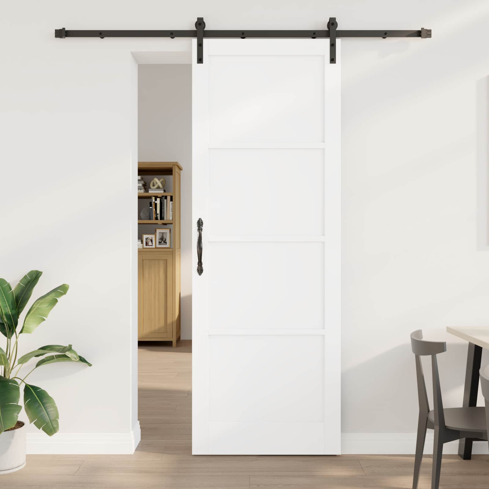 Slankios durys Balta 83 x 232 cm Pušies medienos masyvas