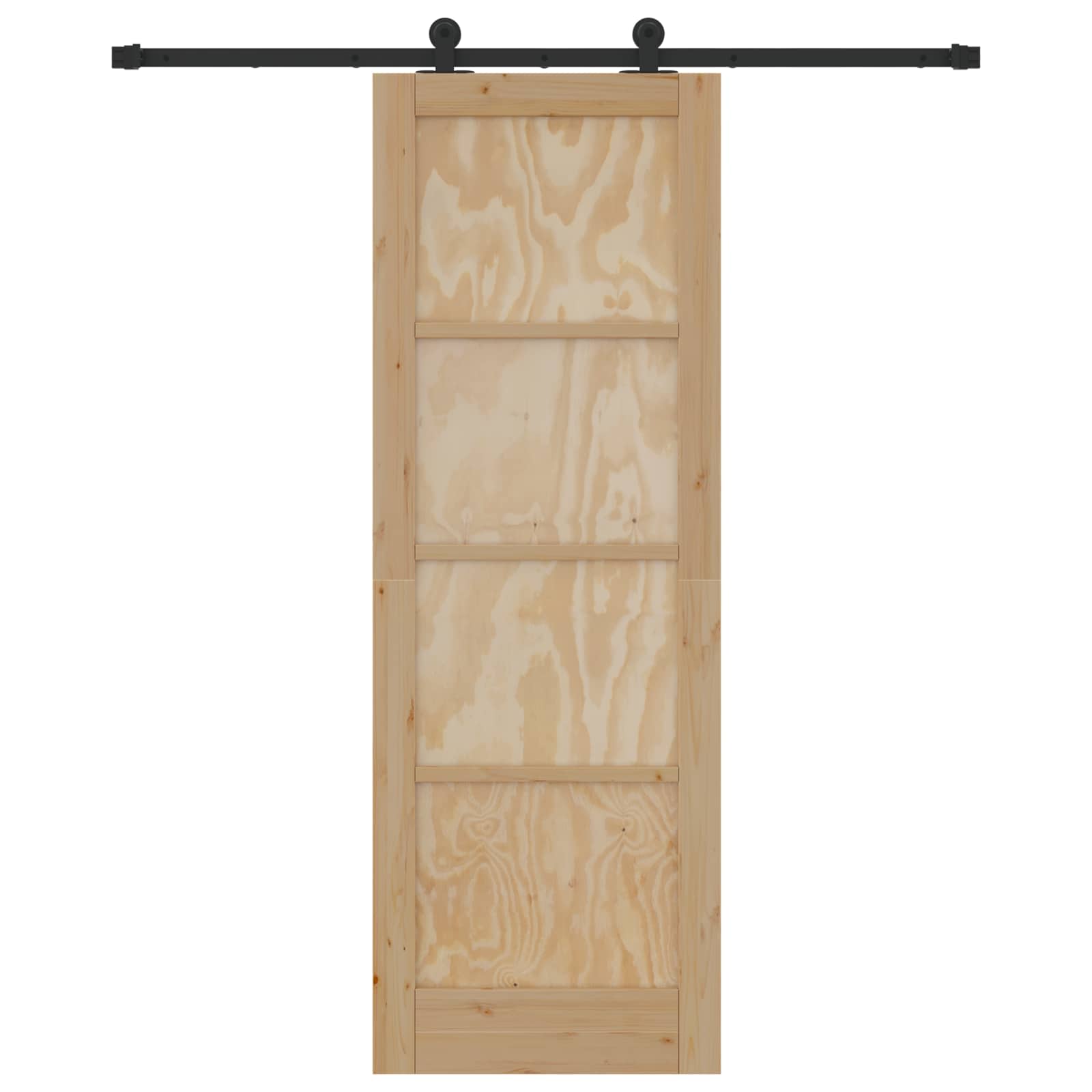 Bīdāmās durvis dabīgas un melnas 73,5 x 211 cm