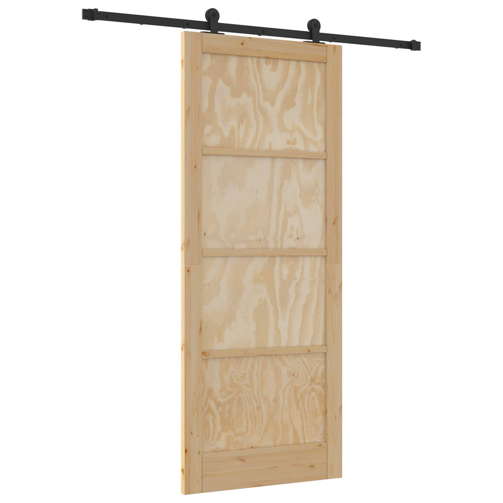 Slankios durys Natūrali ir juoda 86 x 211 cm