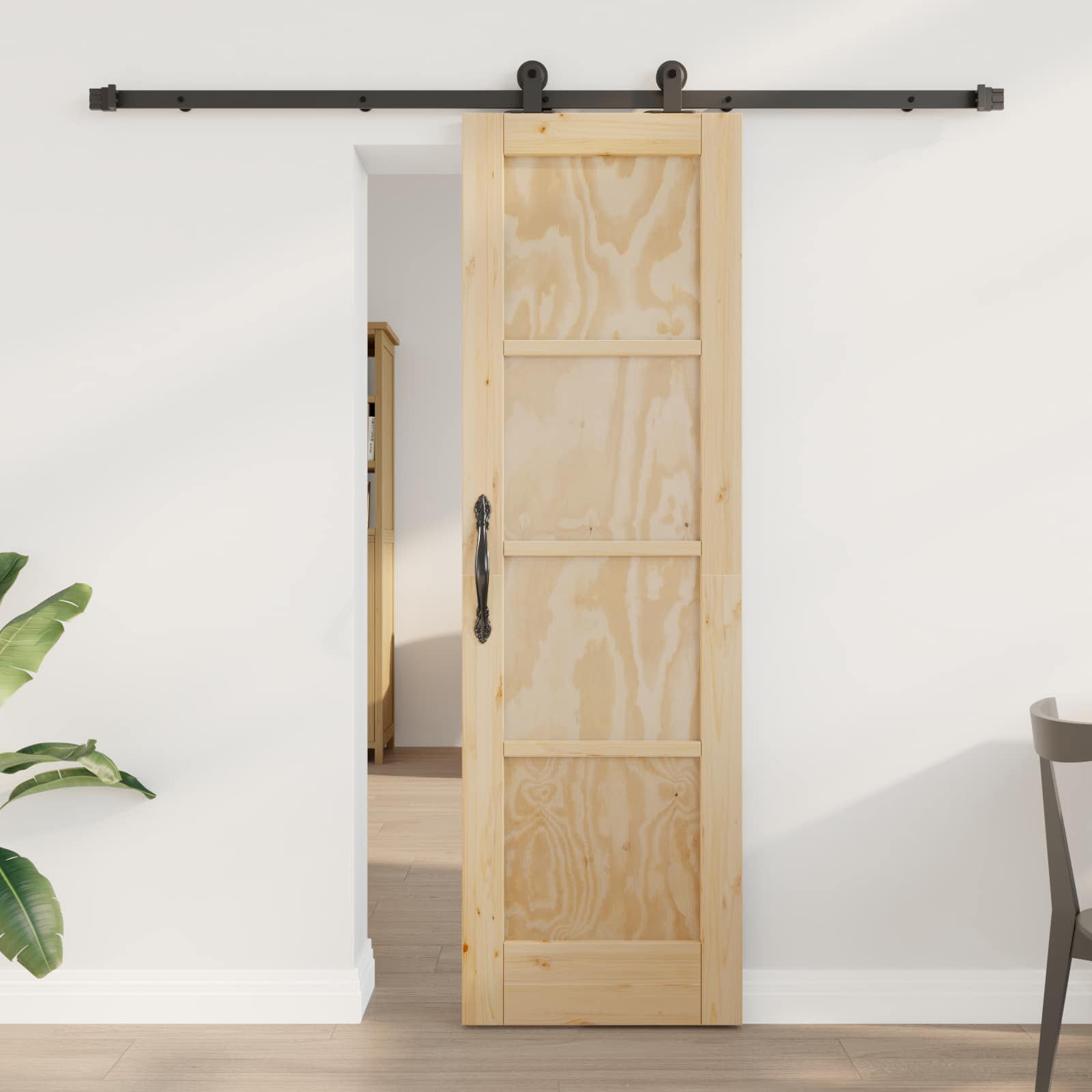 Slankios durys Natūrali ir juoda 61 x 198,5 cm