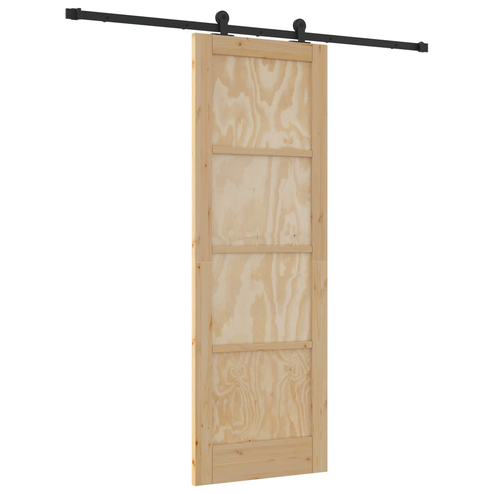 Slankios durys Natūrali ir juoda 73,5 x 211 cm