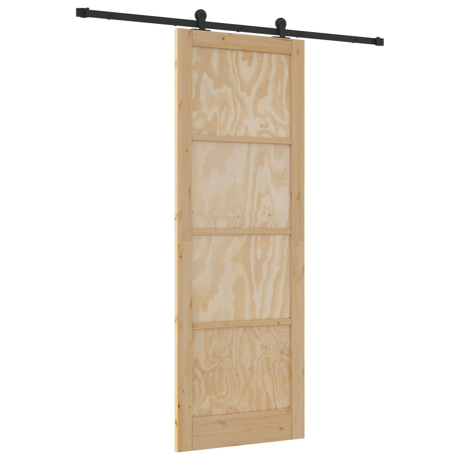 Slankios durys Natūrali ir juoda 83 x 232 cm