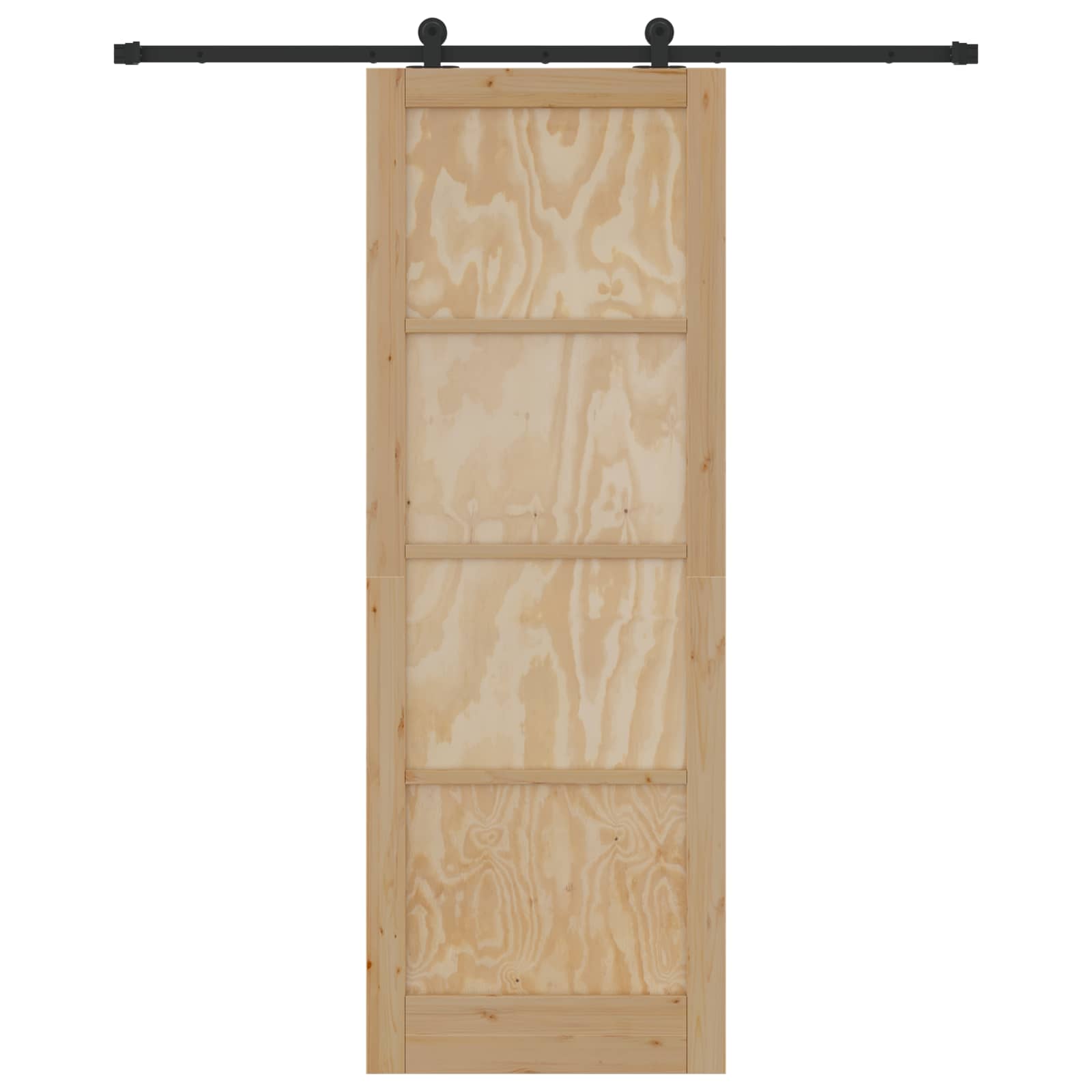 Slankios durys Natūrali ir juoda 83 x 232 cm