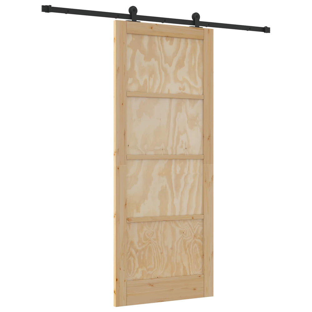 Slankios durys Natūrali ir juoda 86 x 211 cm