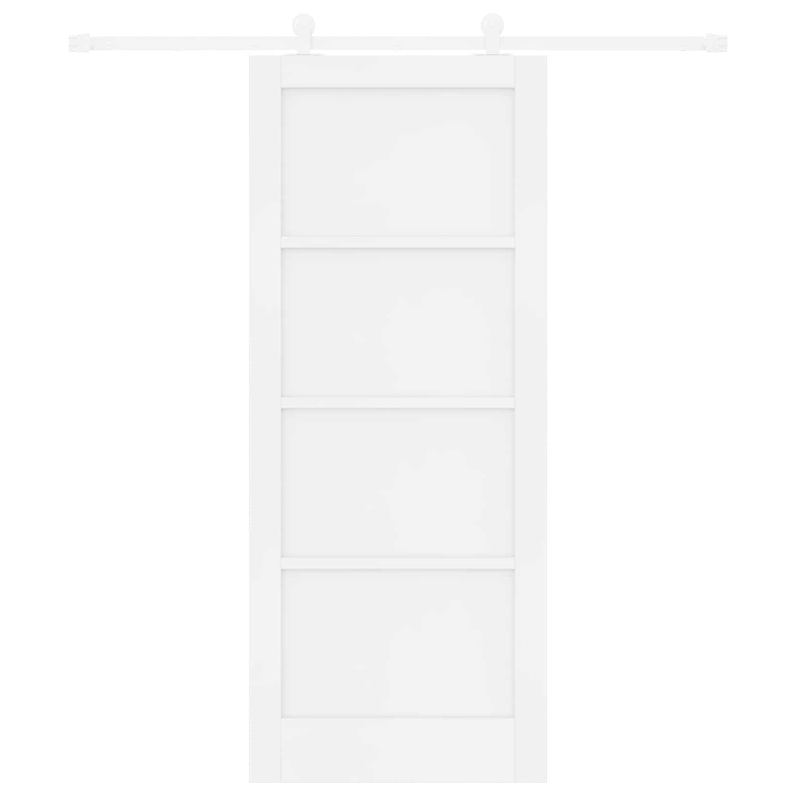 Bīdāmās durvis Baltas 83 x 202 cm Priedes masīvkoks